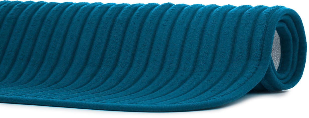 Thumbnail - Gözze "Berlin" Höhe 7 mm rutschhemmend beschichtet fußbodenheizungsgeeignet Badteppich, Uni Farben, Cord Optik, waschbar