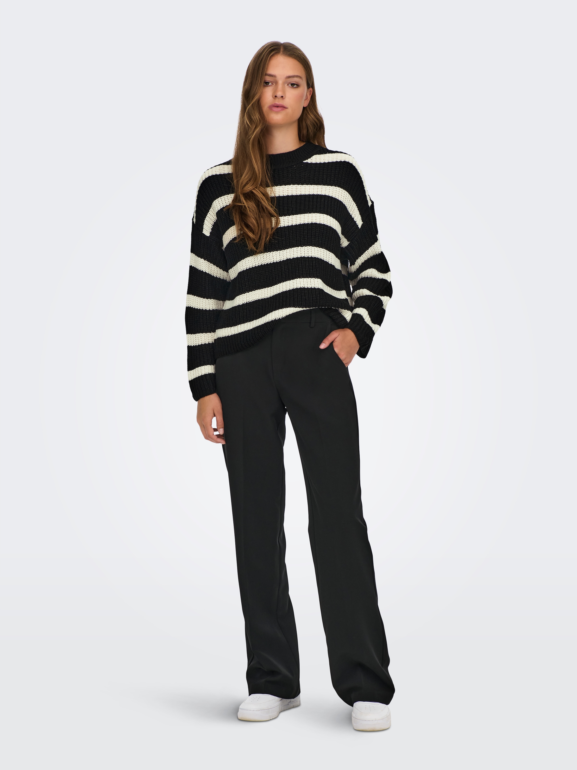 JDY Strickpullover »JDYJUSTY L/S STRIPE PULLOVER KNT NOOS«