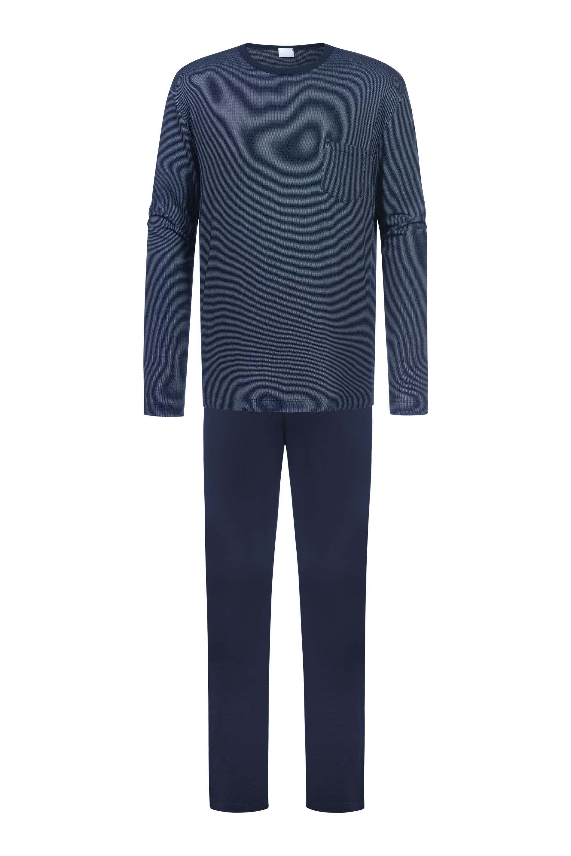 Mey Pyjama "Bennison" 2 tlg. Langarm, Brusttasche, Komfortbund günstig online kaufen