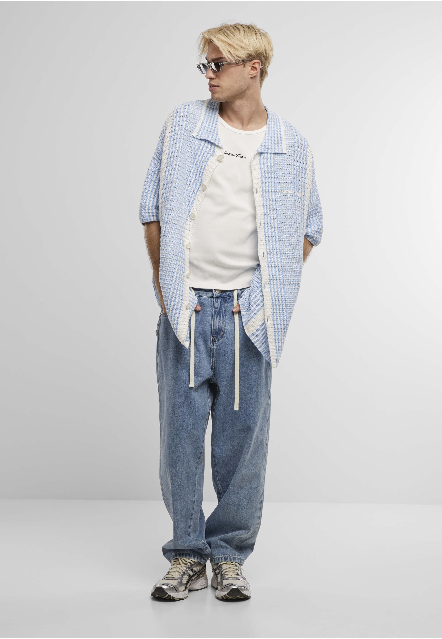 Another Cotton Lab Langarmhemd »Another Cotton Lab Oversized Mesh Knit Summer Shirt«