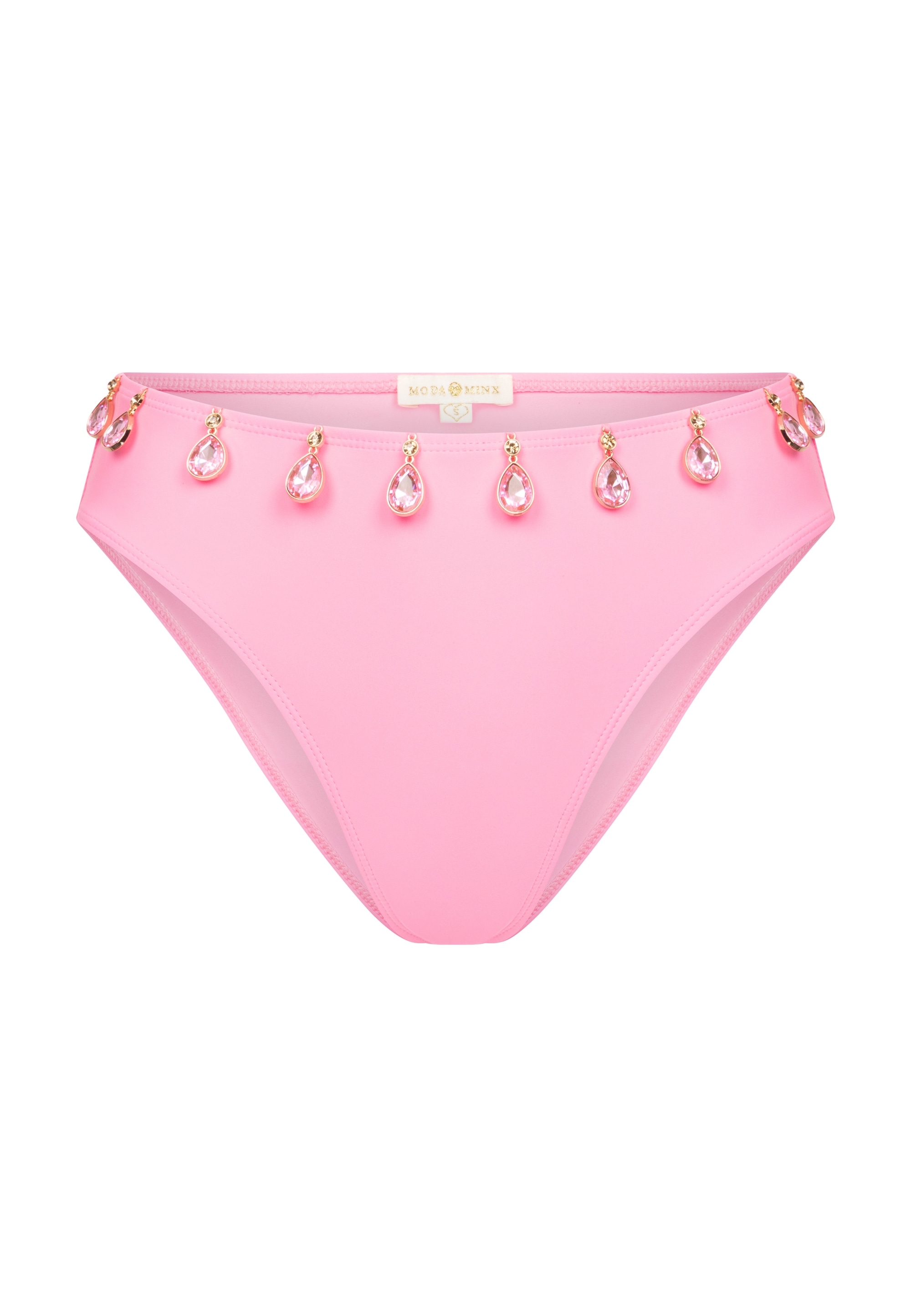 Moda Minx Bikini-Hose »Hera Fixed Droplet High Waist Bikini Bottom«, (1 St.), mit tollen Muschel-Elementen