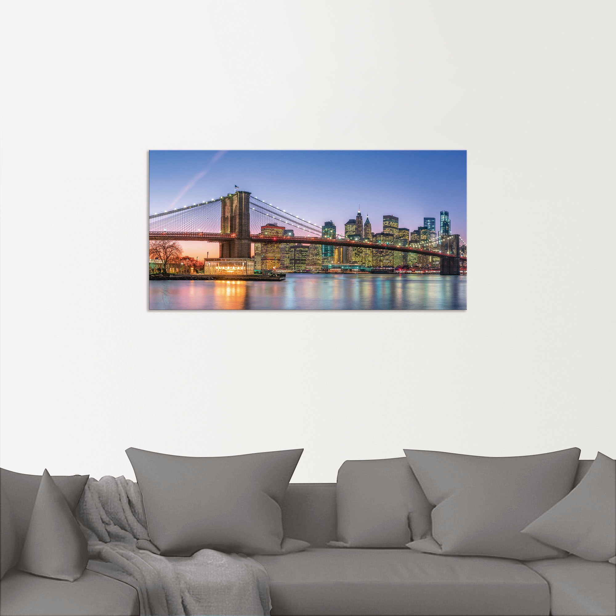 Artland Wandbild »Skyline New York City«, New York, (1 St.), als Alubild, Outdoorbild, Leinwandbild, Poster, Wandaufkleber