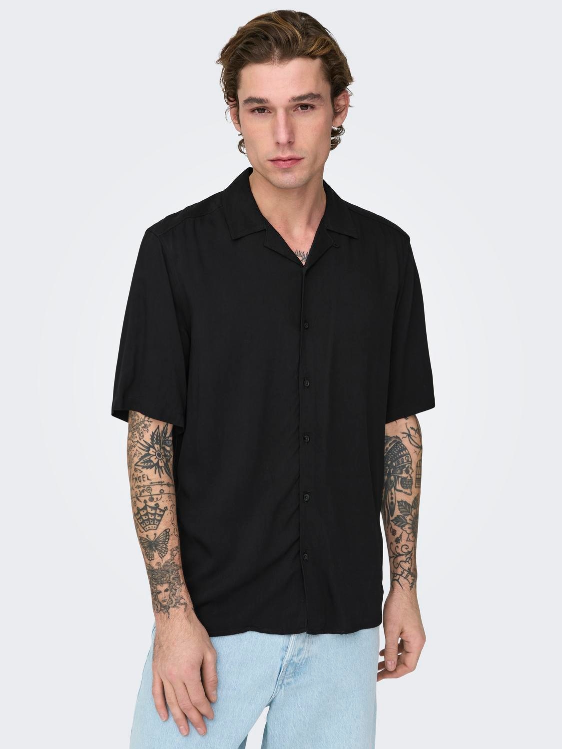 ONLY & SONS Kurzarmhemd »ONSDASH LIFE REG VISC RES SS SHIRT«