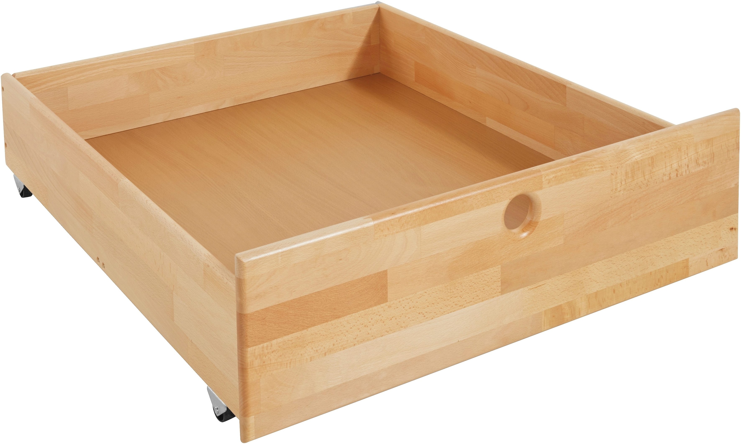 Relita Etagenbett »Stefan«, inkl. Rolllattenrost, mit Leiter u. Absturzschutz, Textil-Set, Buche