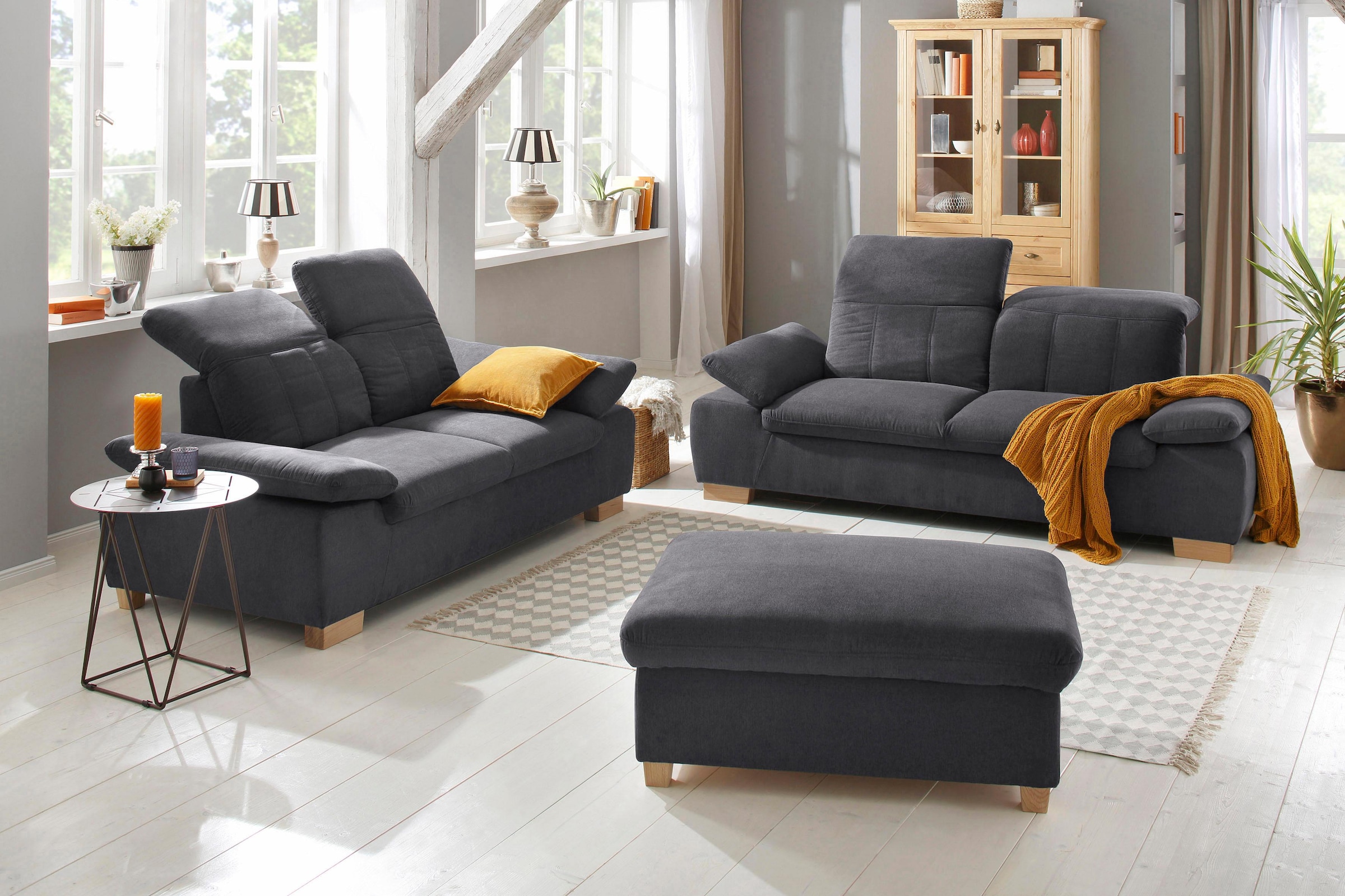 Home affaire 2,5-Sitzer »Bergamo Multifunktions-Couch, elegant und komfortabel«, mit Armlehn-und Rückenfunktion, Federkern