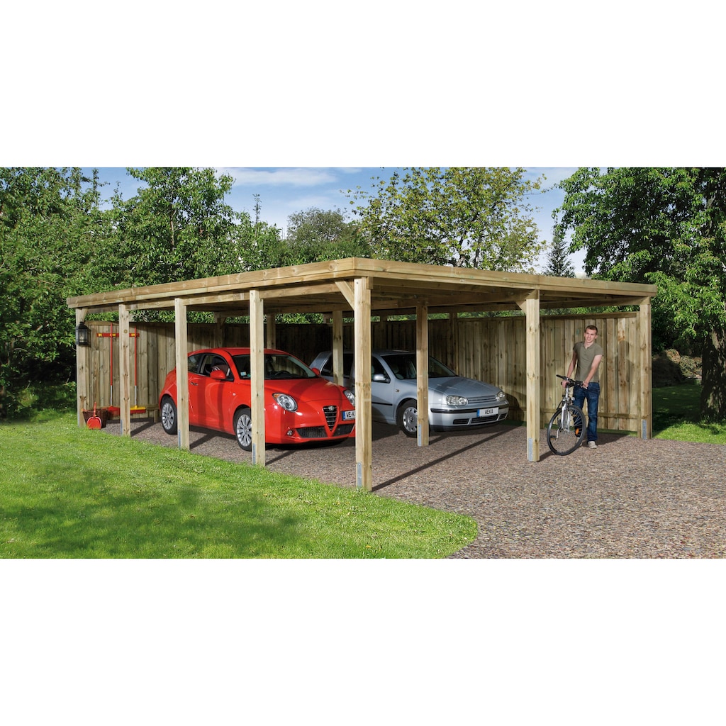 weka Doppelcarport »Gr. 3«, Holz, 270 cm, braun