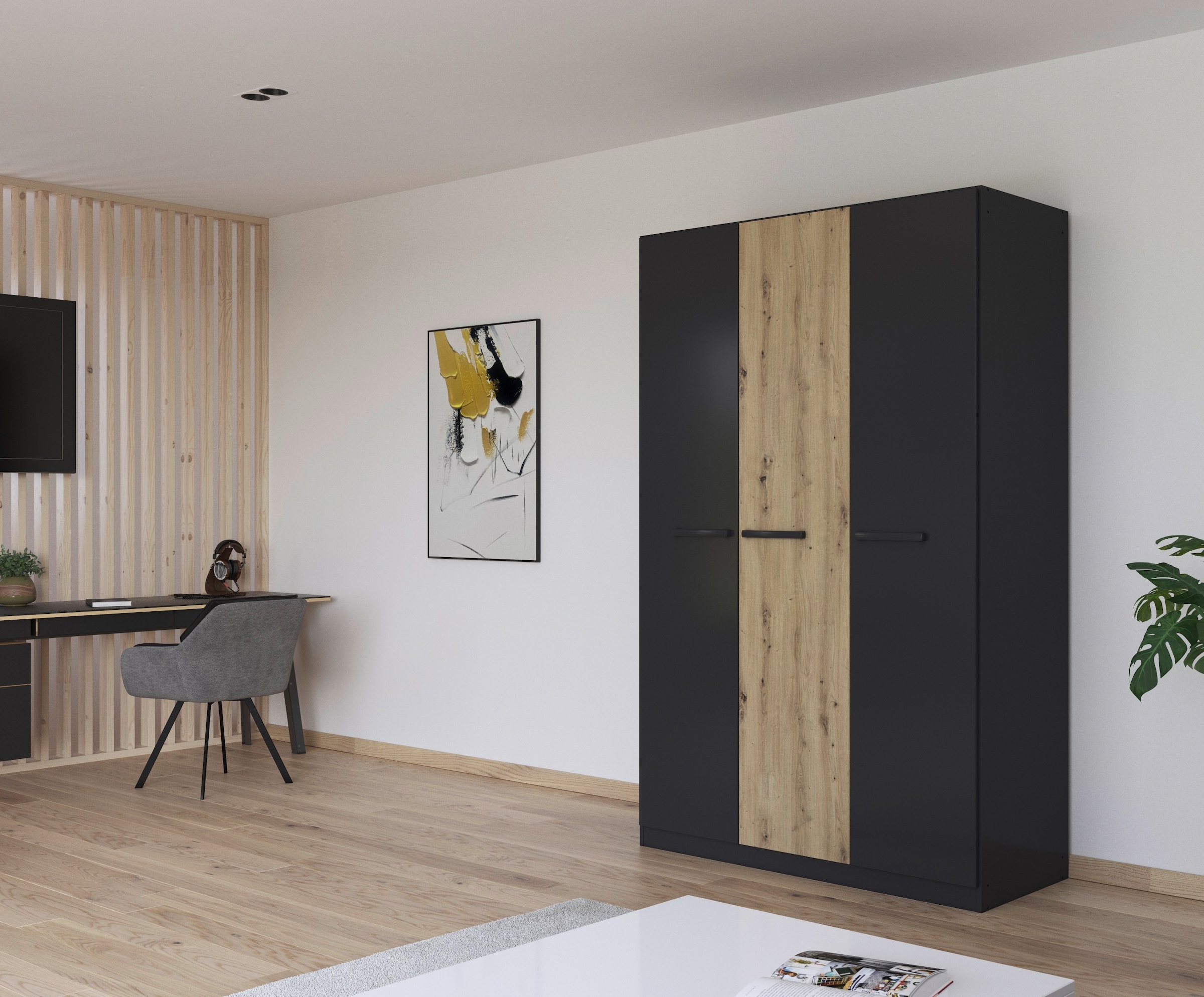 rauch Drehtürenschrank »Kleiderschrank Schrank Garderobe Garderobenschrank Stauraumwunder MODI« optional mit Spiegel MADE IN GERMANY