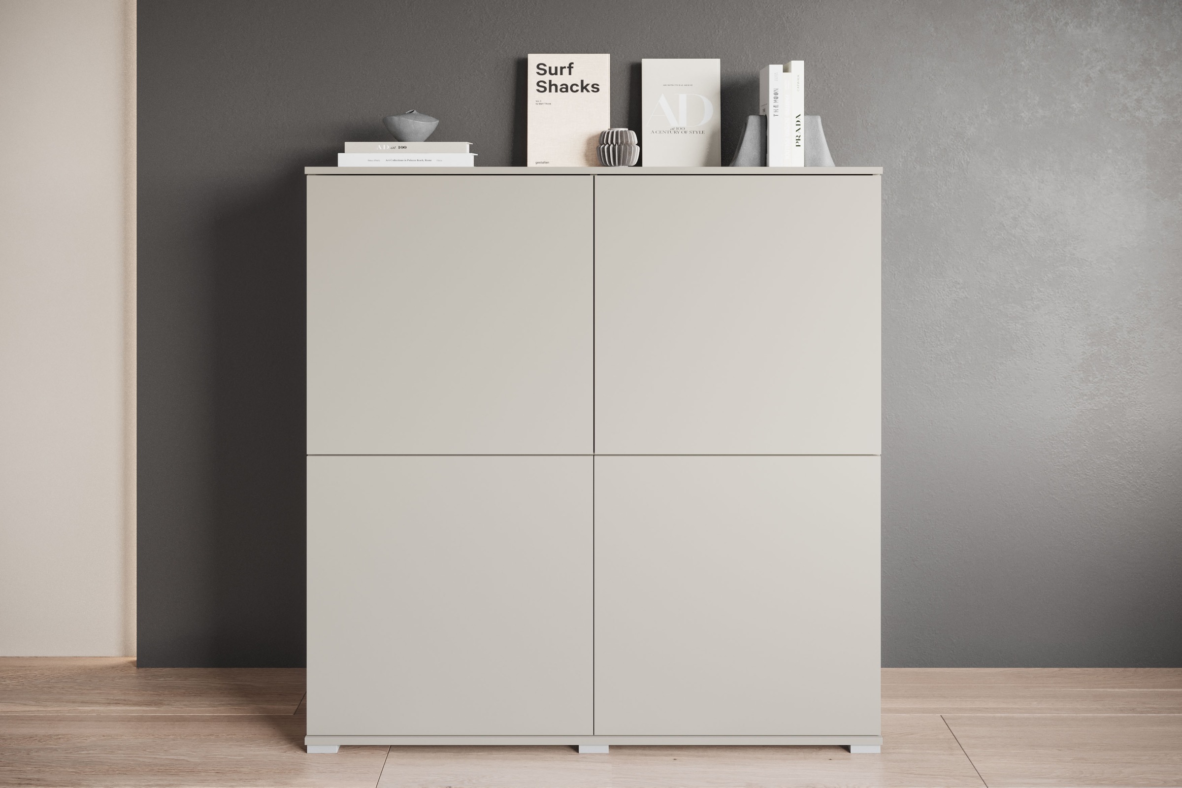 OTTO home Highboard "Kenia, moderne grifflose Hochkommode mit 4 Türen, Brei günstig online kaufen