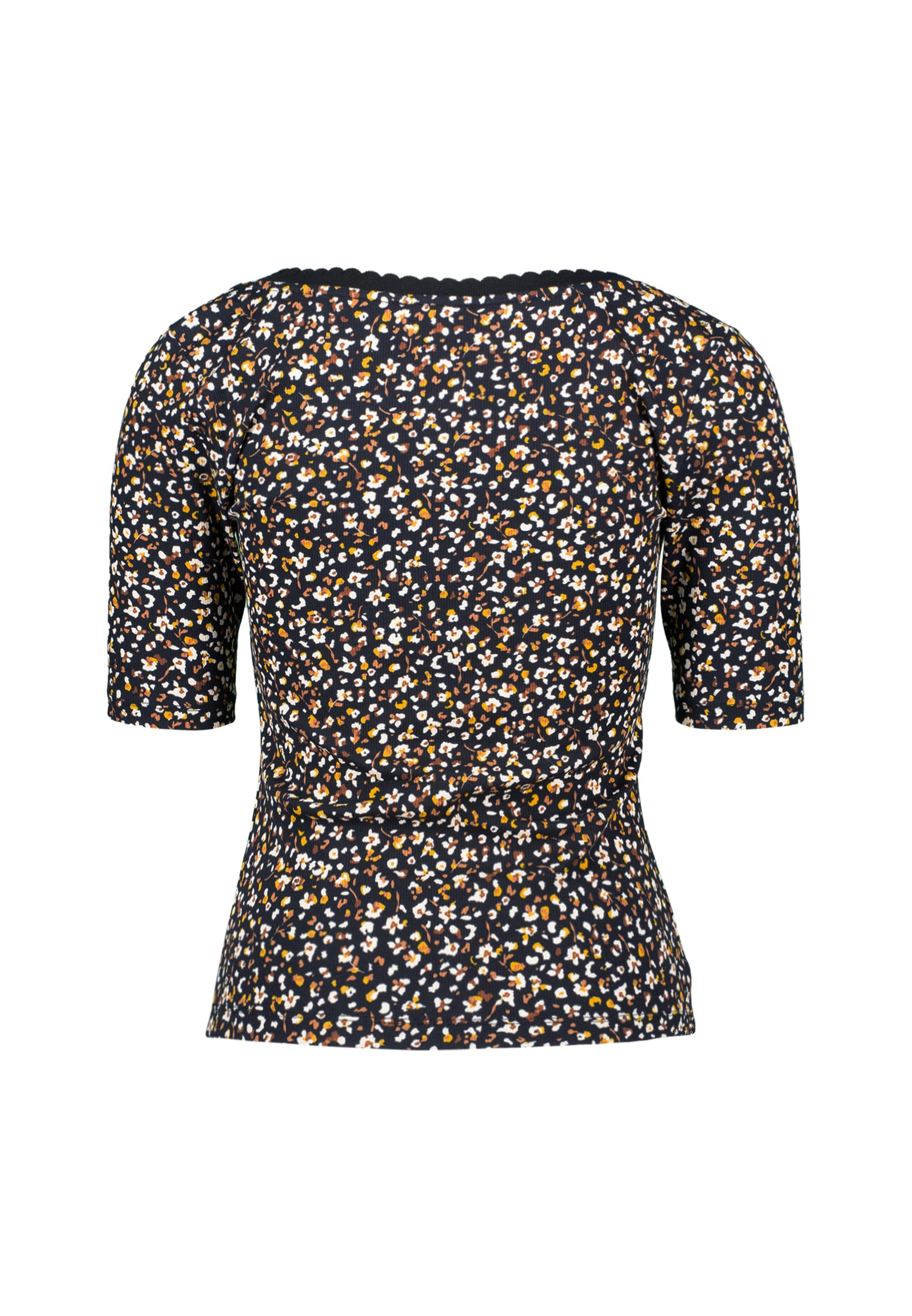 Zero Kurzarmshirt »zero Blumenshirt mit Wellensaum«, (1 tlg.), weiteres Detail