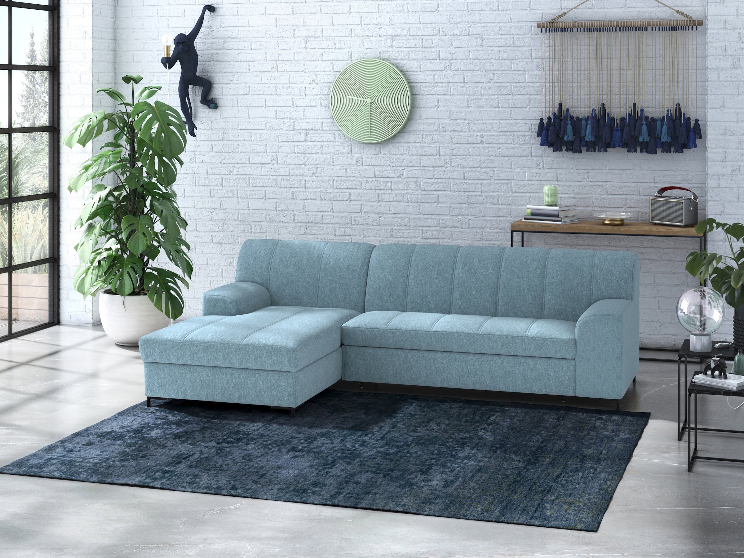 Home affaire Ecksofa "Balme L-Form" Inkl. Zierkissen, wahlweise mit Bettfun günstig online kaufen