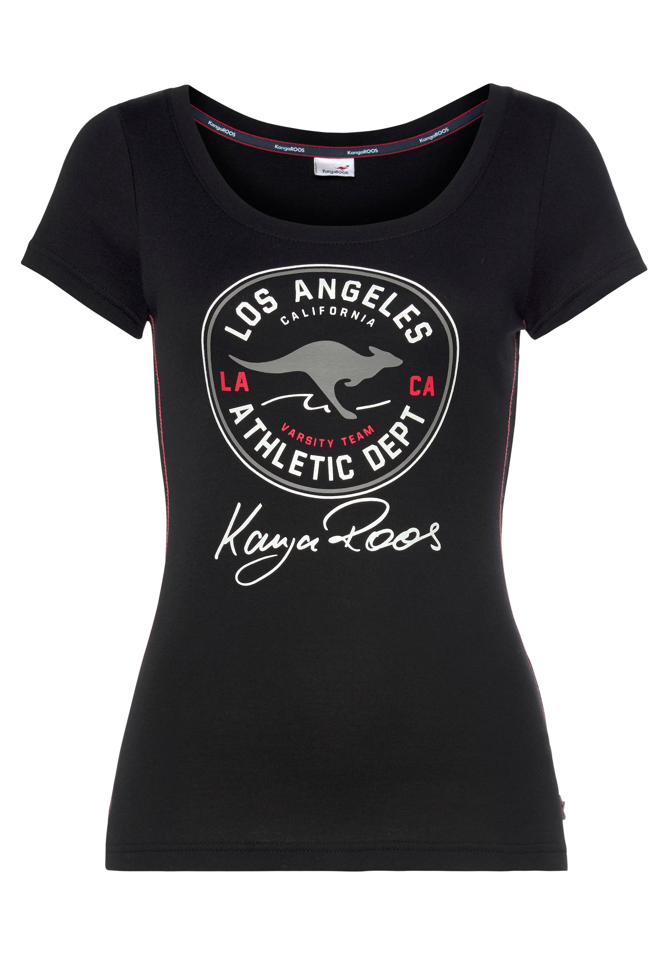 KangaROOS T-Shirt, Kurzarm, sehr figurbetont, im Vintage-Design, Rundhalsausschnitt