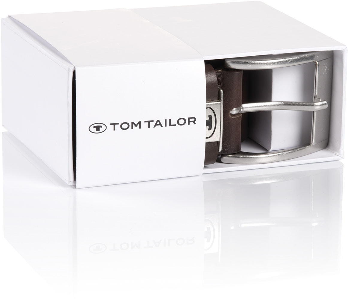 TOM TAILOR Ledergürtel »TTNATHAN«, in Geschenkbox