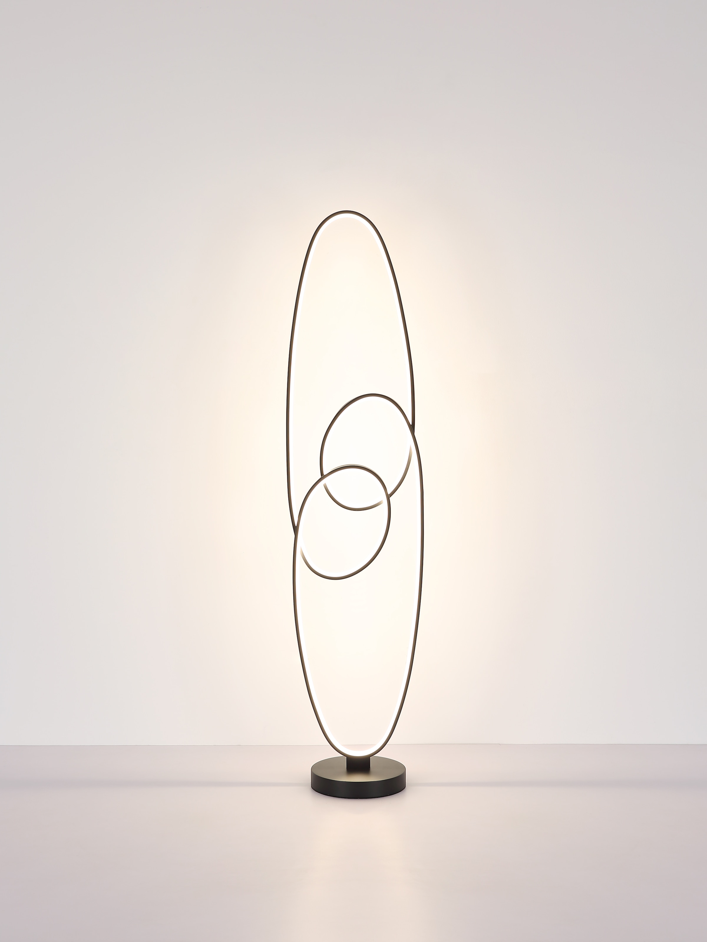 GLOBO LIGHTING Stehlampe »SPIRA« LED-Modul 1 Stk. Stehleuchte Schwarz, Opal, Fußtritt, dimmbar, LED 39W