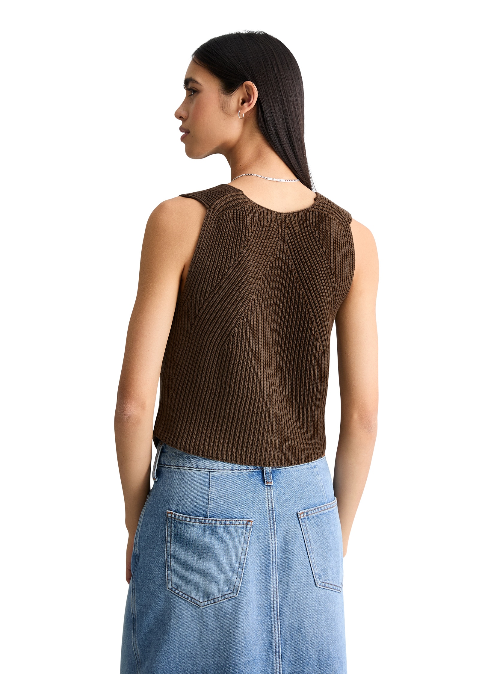 Marc O'Polo DENIM Strickweste »aus reinem Organic Cotton-Garn«