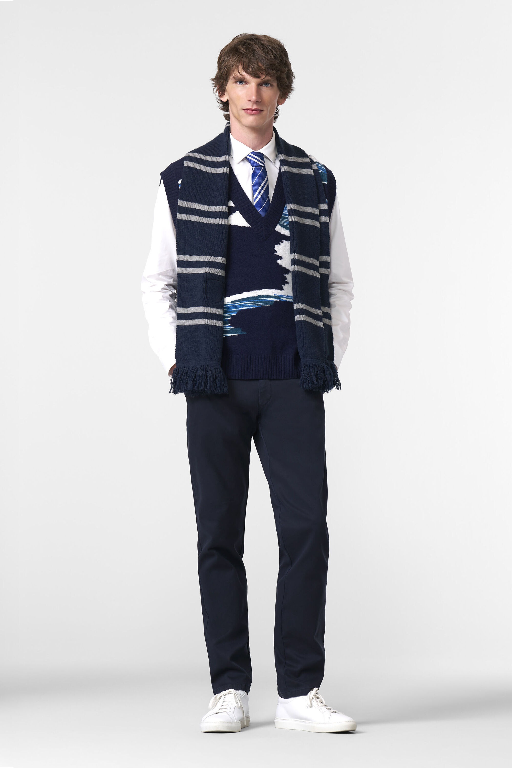 MEYER Chinos »NEW YORK«  mit Micro Print