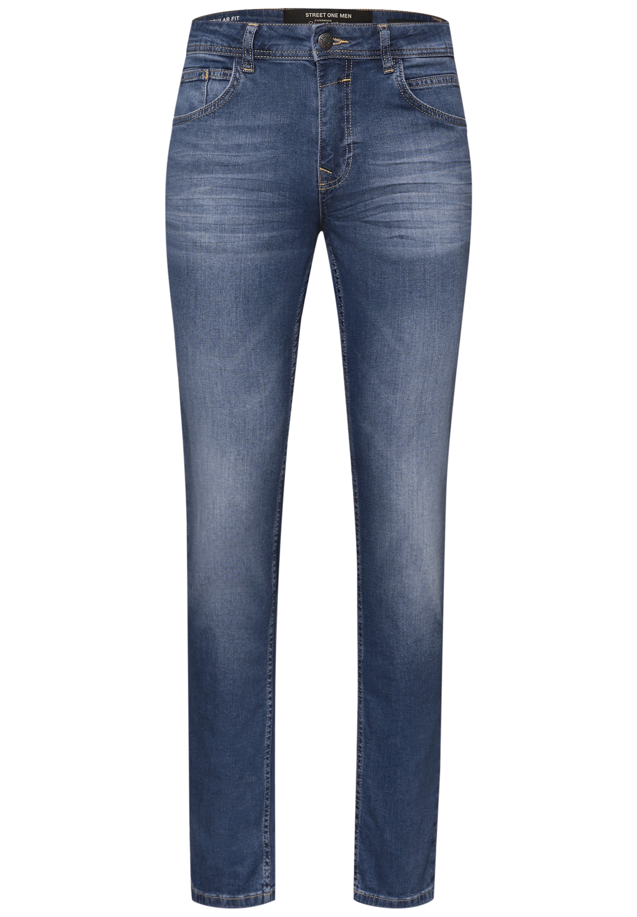 STREET ONE MEN Regular-fit-Jeans aus Baumwolle mit Stretchanteil