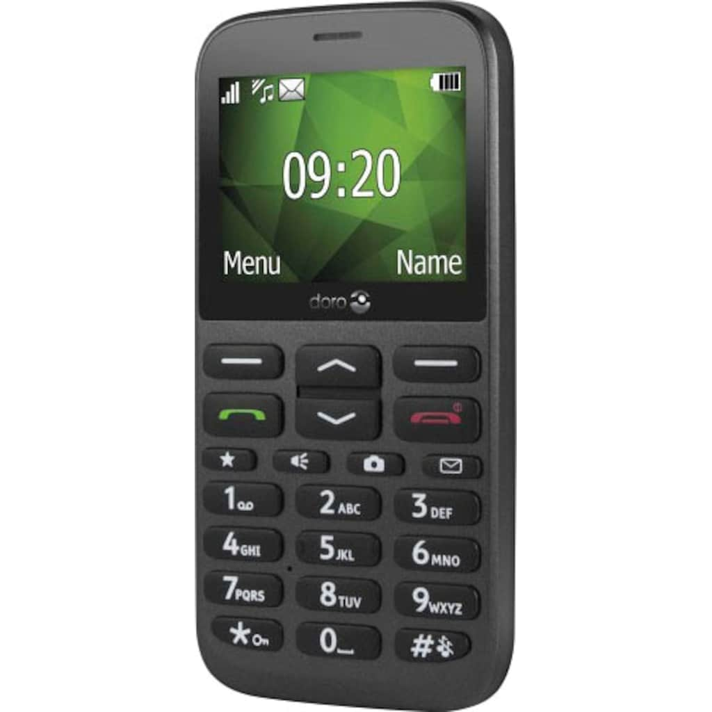 Doro Handy »1370«, schwarz, 6 cm/2,4 Zoll, 3 MP Kamera