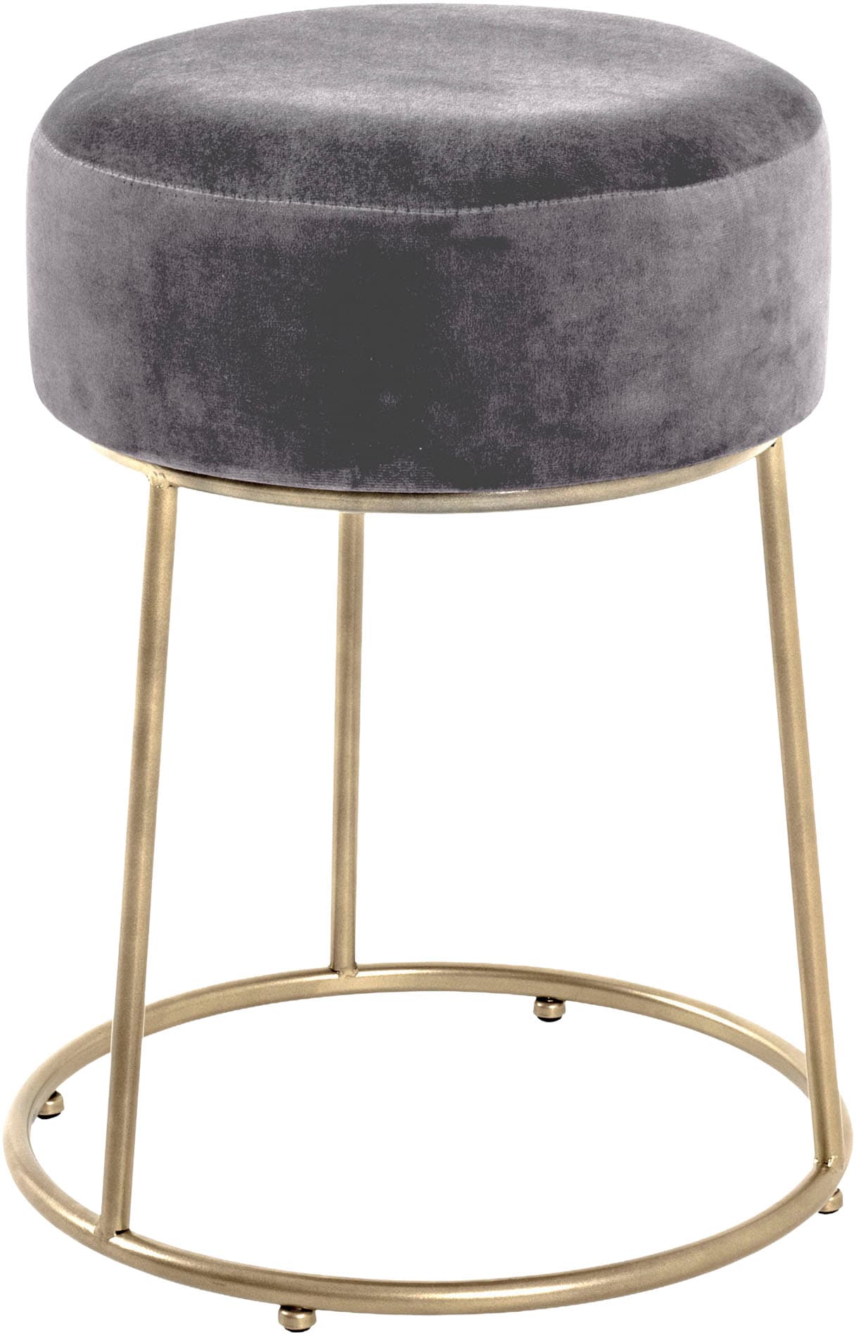 HAKU Hocker "Pouf, Schemel, Stockerl" rund - aus Textil Anthrazit - Ø/H 30/46 cm