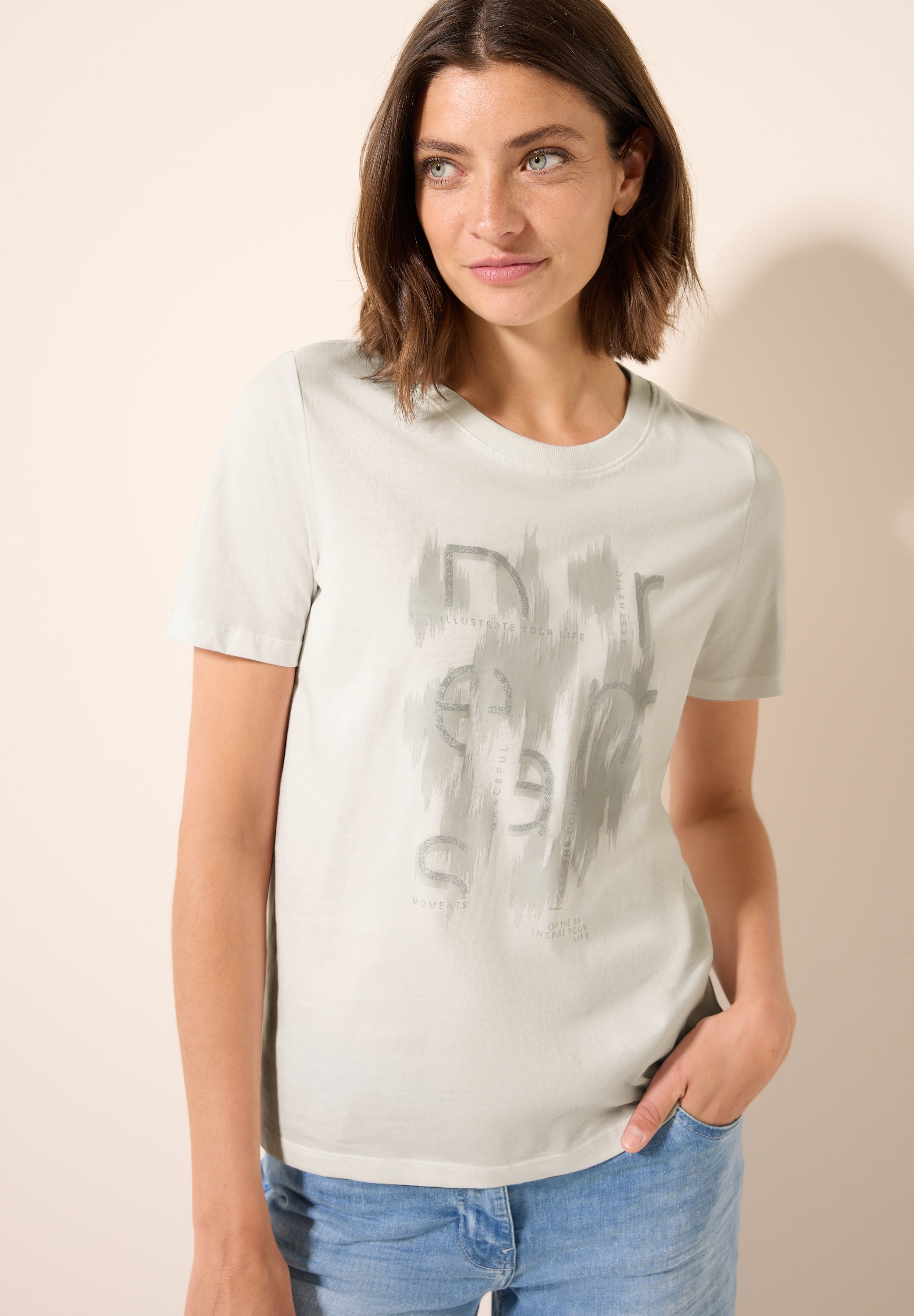 Cecil T-Shirt, mit Folienprint günstig online kaufen