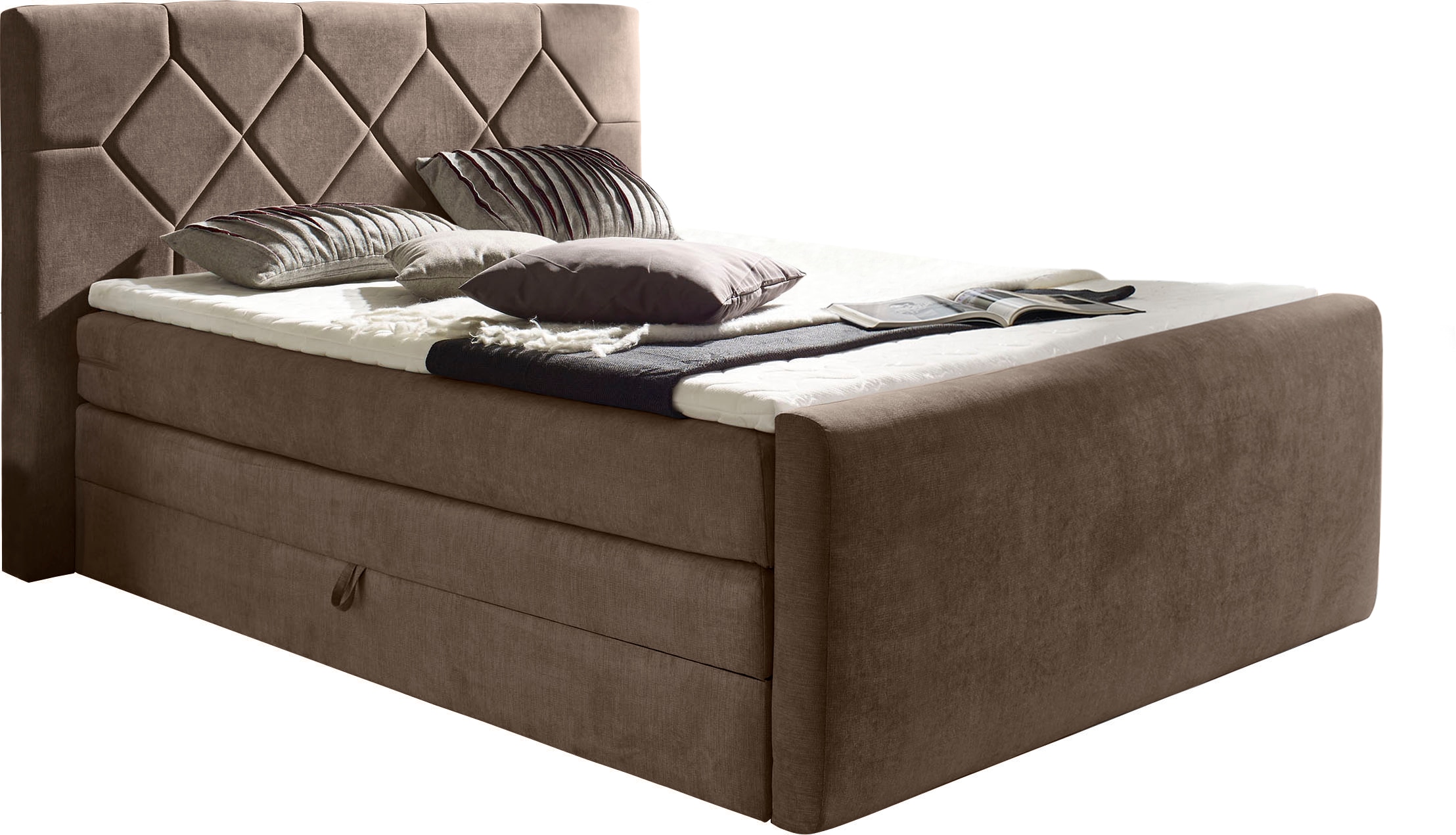 Home affaire Boxspringbett "Atlanta" inklusive Topper und Bettkasten
