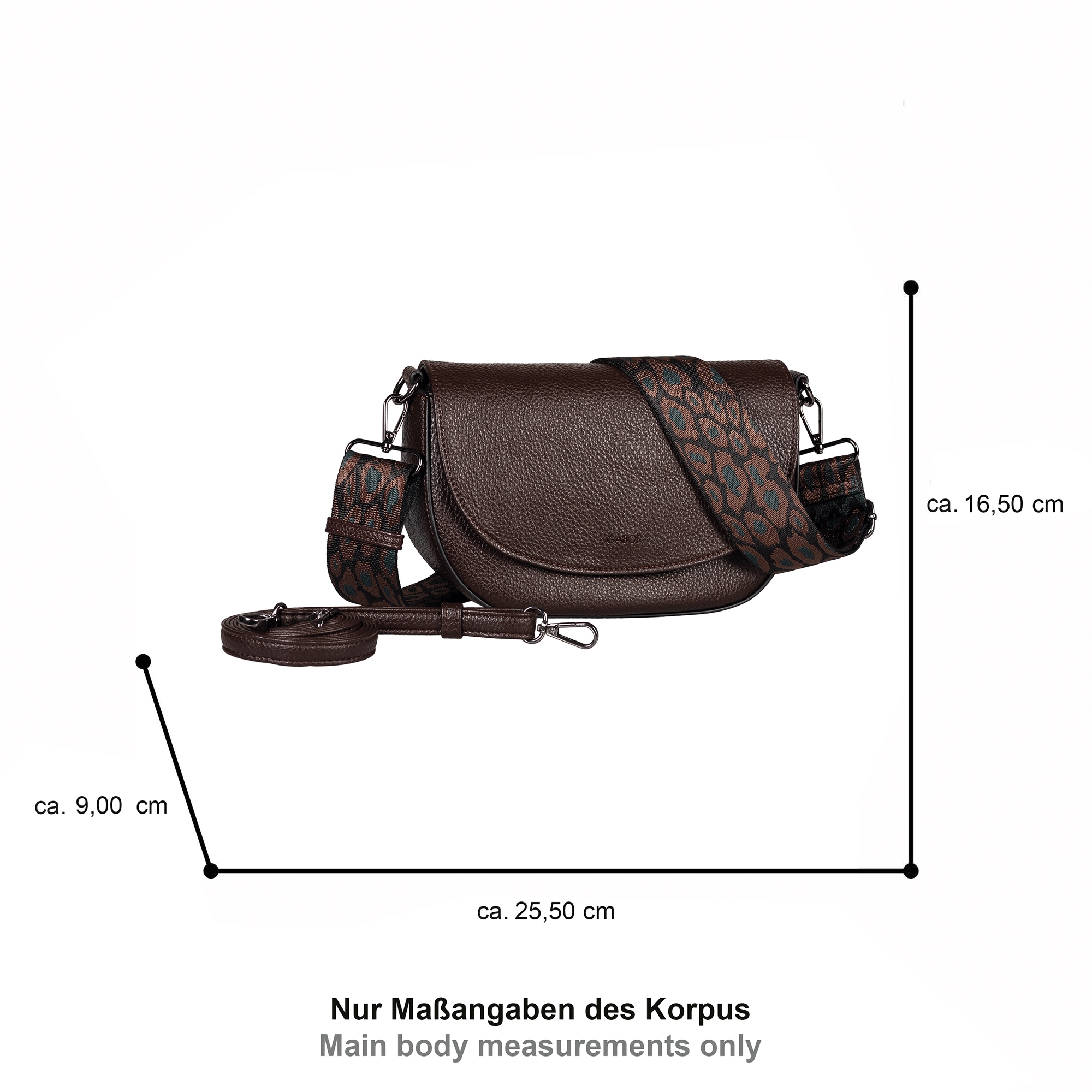 Gabor Umhängetasche »Linda« Damen Schultertasche mit elegantem Schultergurt aus edlem Gewebeband