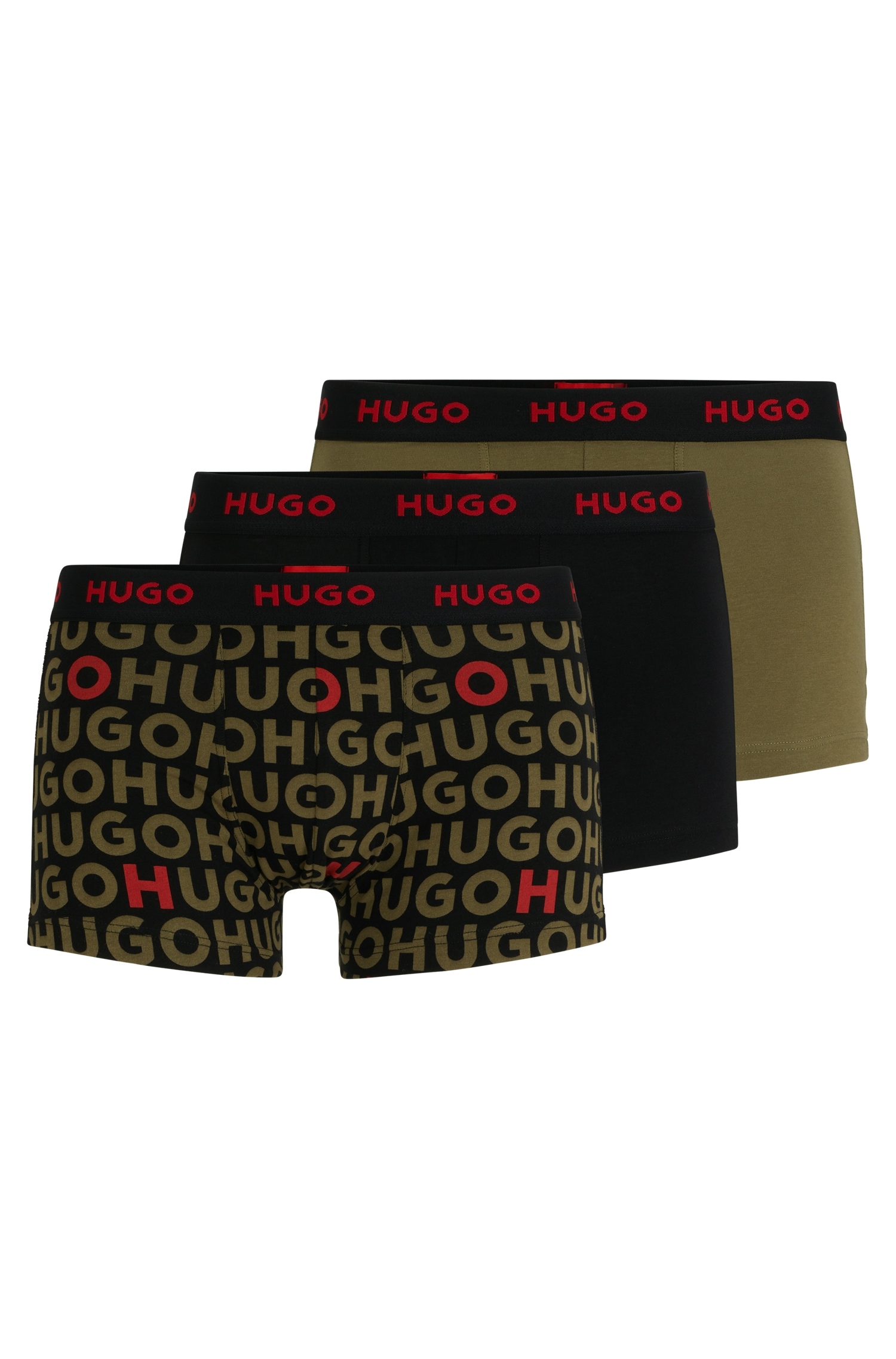 HUGO Underwear Trunk »TRUNK TRIPLET DESIGN«, (Packung, 3 St., 3er), mit elastischem Bund