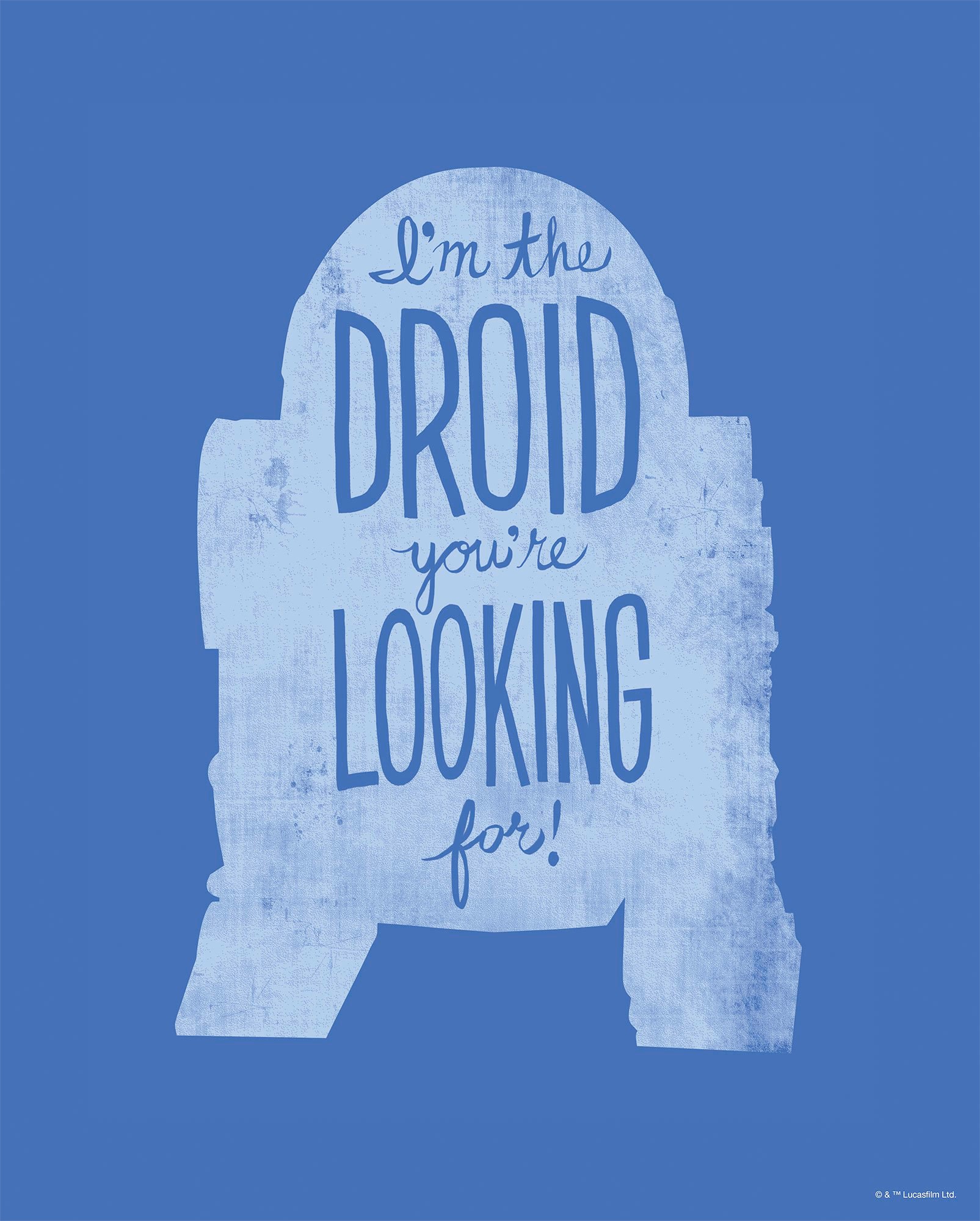 Wandbild »Star Wars Silhouette Quotes R2D2«, (1 St.), Kinderzimmer, Schlafzimmer,...