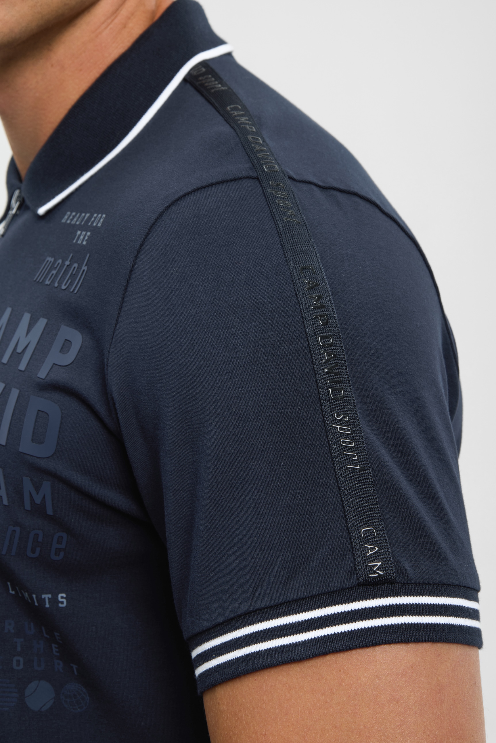 CAMP DAVID Poloshirt mit reflektierenden Details