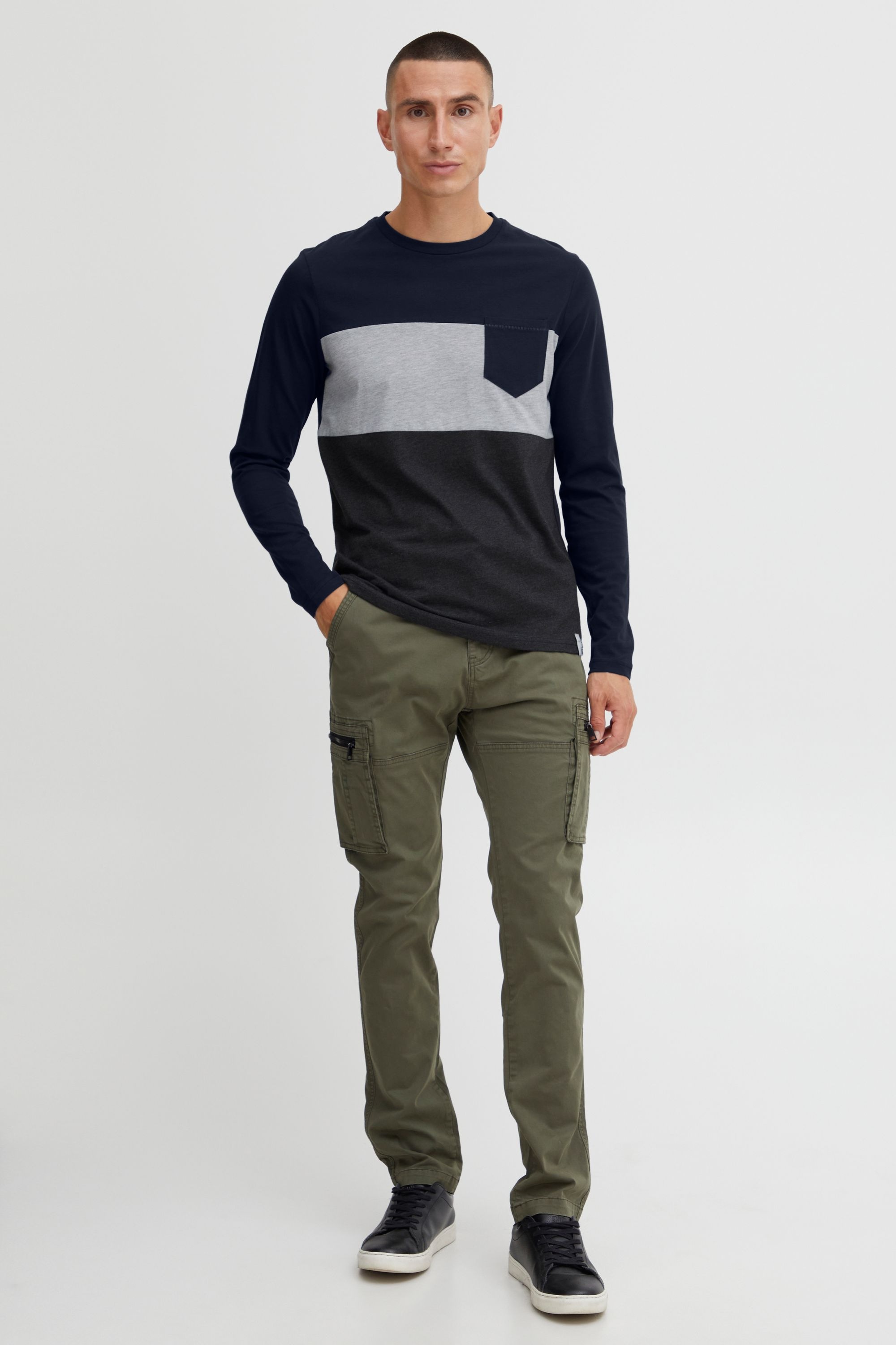 INDICODE IDMatheo Langarmshirt Navy XL 2