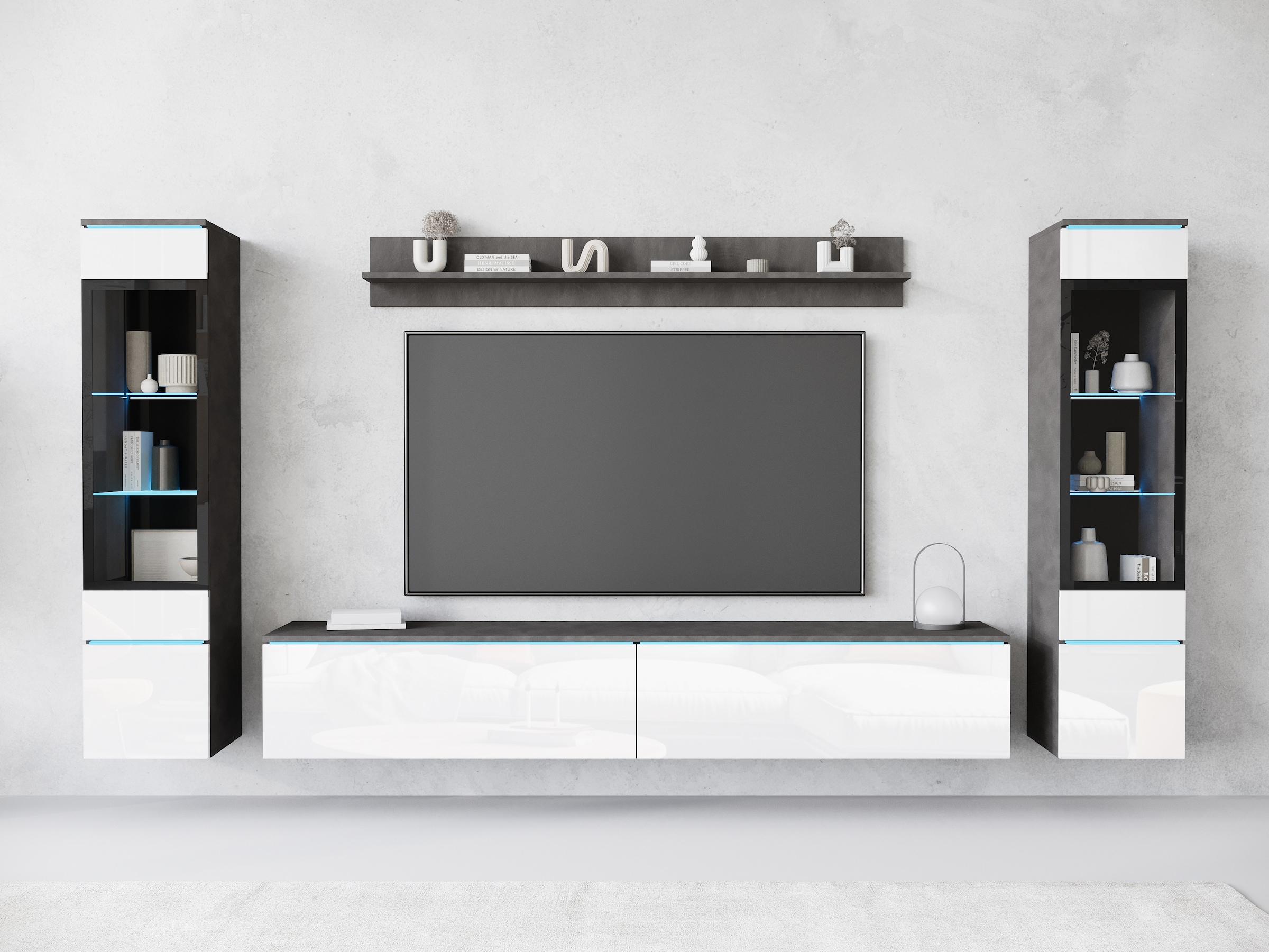 INOSIGN Wohnwand "VERA II" Komplett-Set, 4 Stk. tlg. Vitrine mit Verglasung günstig online kaufen