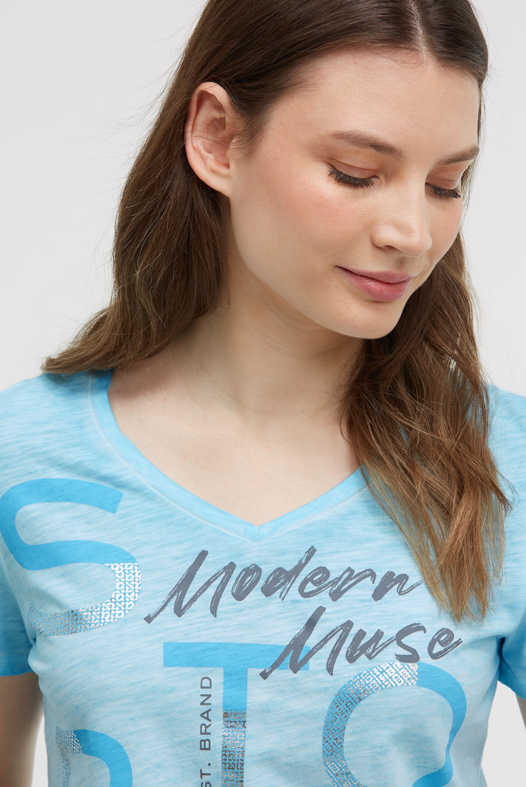 SOCCX V-Shirt aus Baumwolle