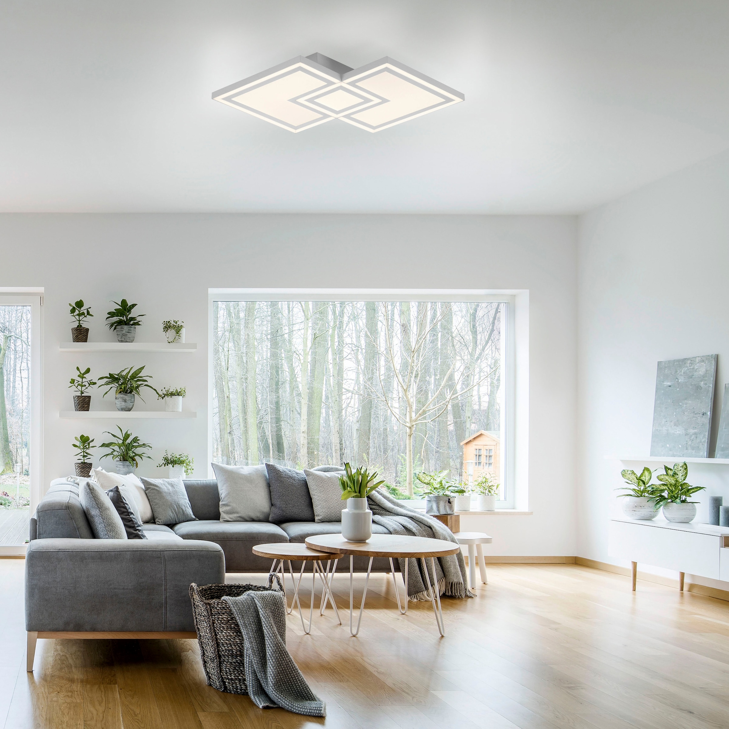 JUST LIGHT LED Deckenleuchte »BEDGING«, 2 flammig, Leuchtmittel LED-Board-LED-Board | LED fest integriert-LED fest integriert