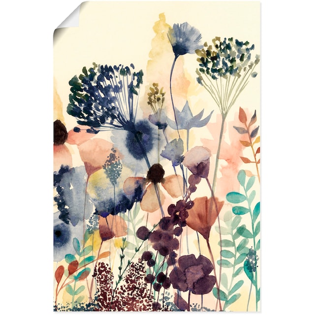 Artland Wandbild »Sonnengetrocknete Blüten II«, Blumenwiese, (1 St.), als  Alubild, Leinwandbild, Wandaufkleber oder Poster in versch. Größen  bestellen | BAUR
