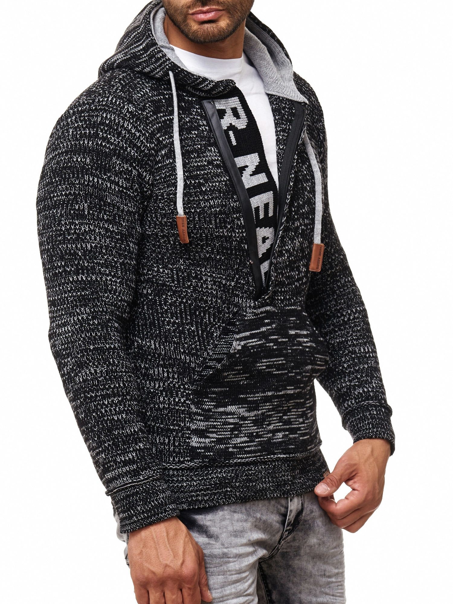 Rusty Neal Kapuzensweatshirt, mit stylischem Ausschnitt