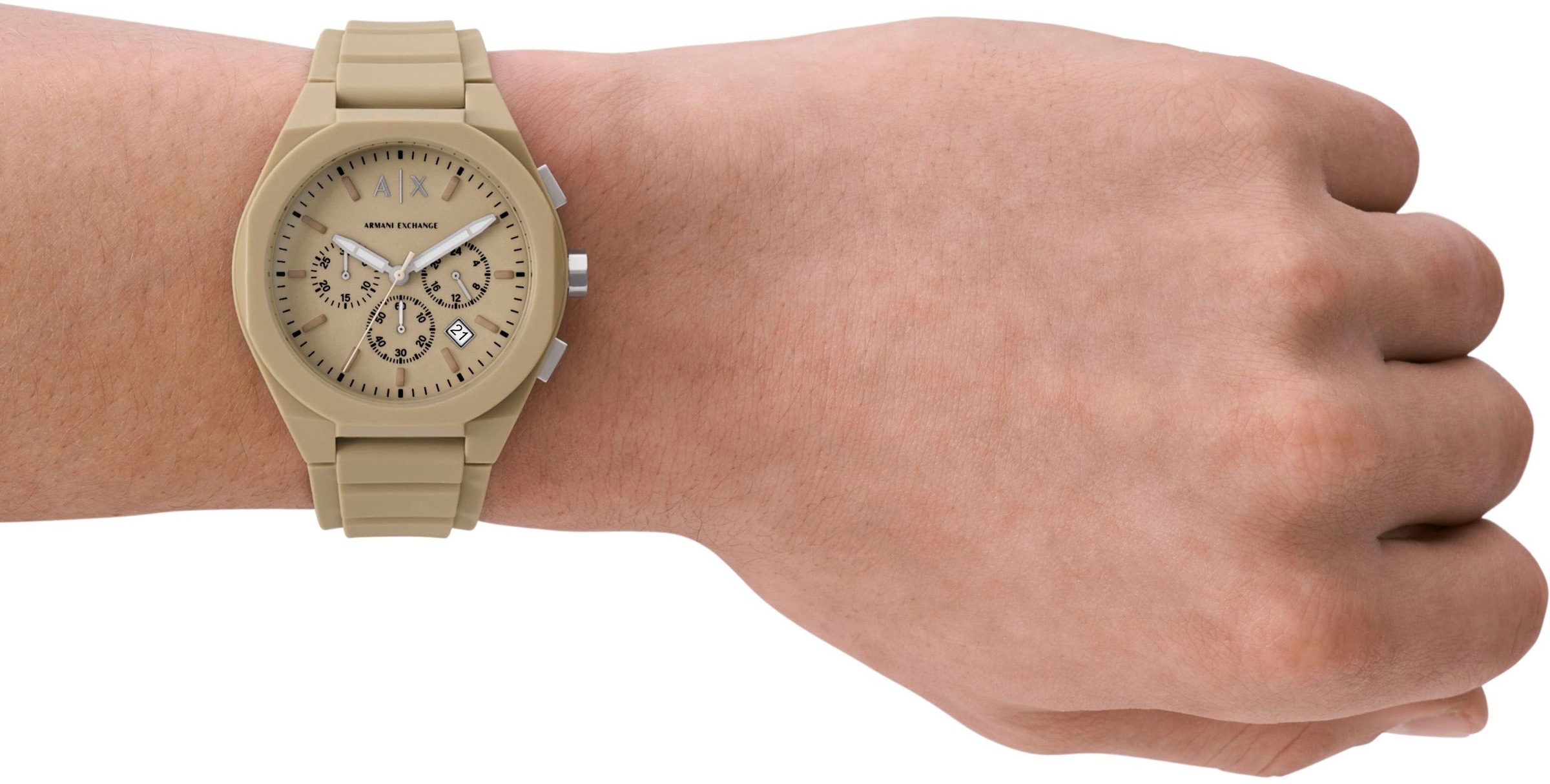 ARMANI EXCHANGE Chronograph »SYNC«, Quarzuhr, Armbanduhr, Herrenuhr, Stoppfunktion, Datum, analog