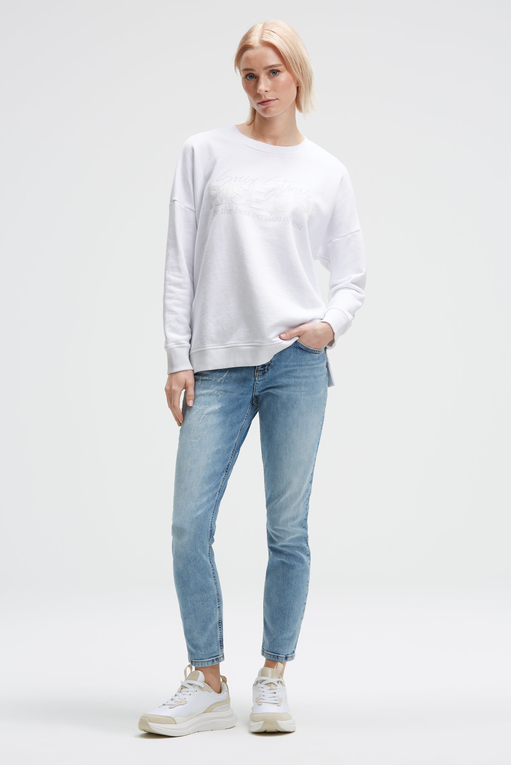 SOCCX Sweater, mit Seitenschlitze