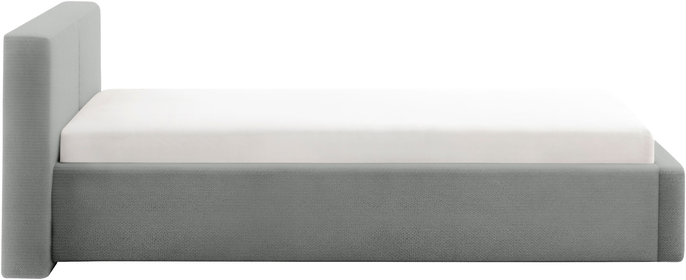 meise.möbel Polsterbett »Cube wahlweise mit Matratze und Bettkasten«, extra flaches Kopfteil, erhältlich in den Breiten 140cm, 160cm & 180cm