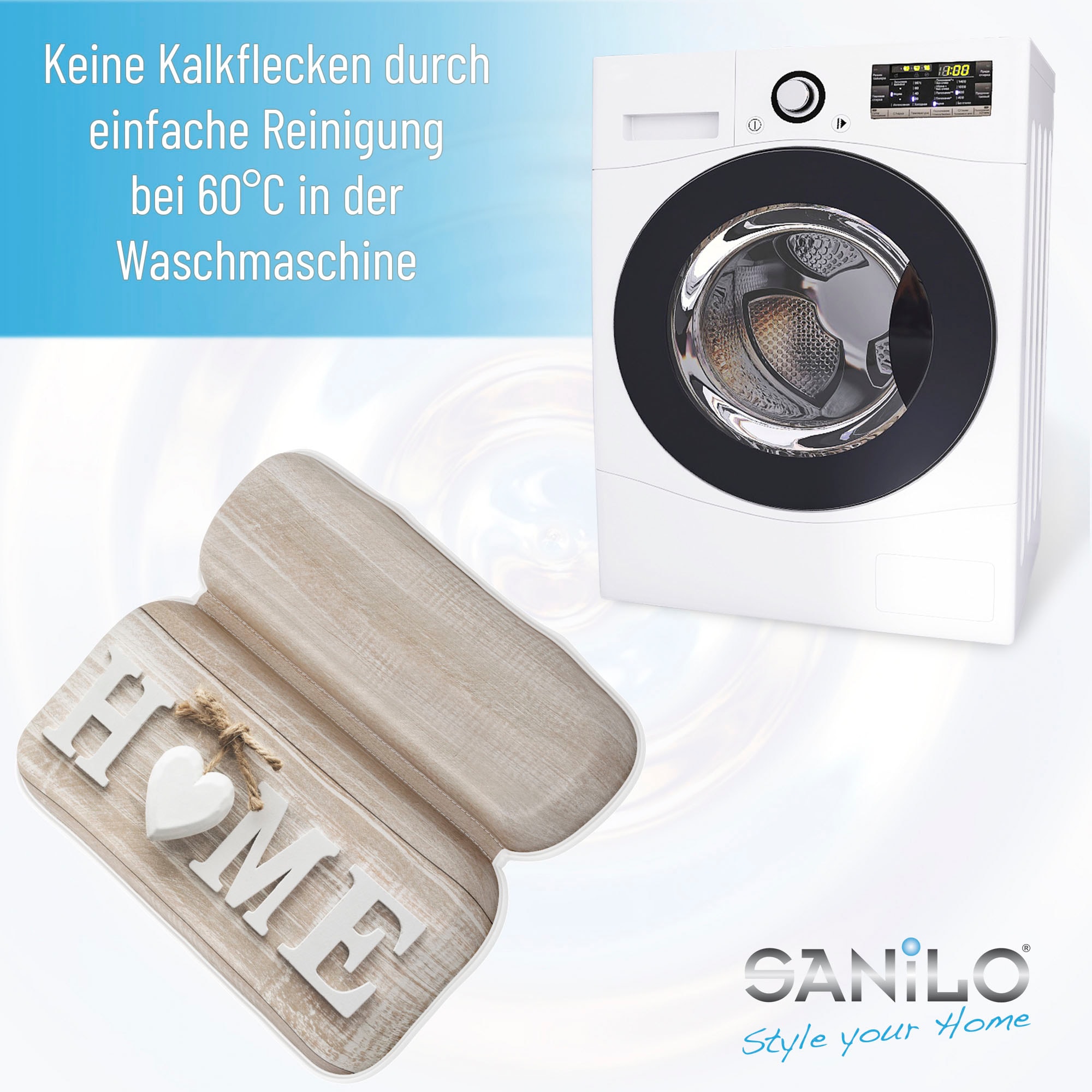 Sanilo Nackenkissen »Badewannenkissen Home«, bequem, rutschfest, kräftige Farben, mit 7 starken Saugnäpfen
