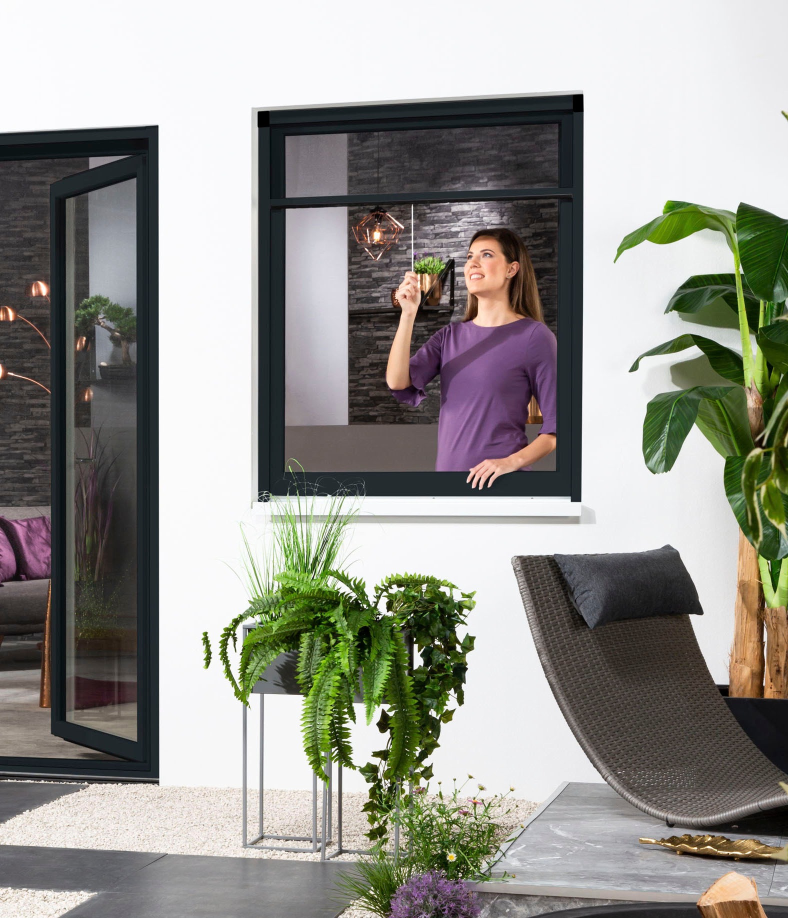 hecht international Insektenschutz-Fensterrahmen »SMART«, 130x160 cm, kürzbar