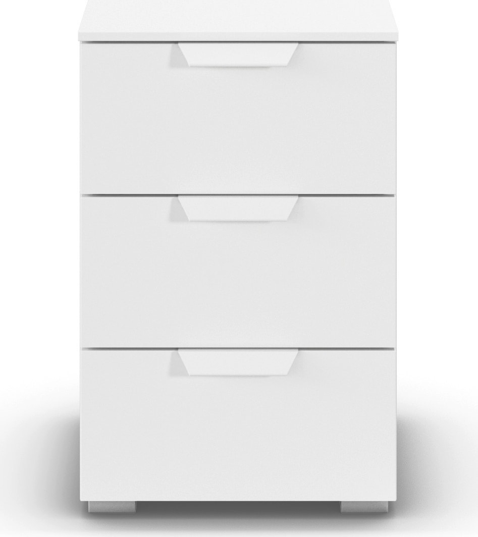 rauch Nachtkommode »Nachttisch Nachtkonsole COSTA mit farblich passenden Metallgriffen« in 2 Griff-Farben, Breite 40 cm,  drei geräumige Schubladen MADE IN GERMANY