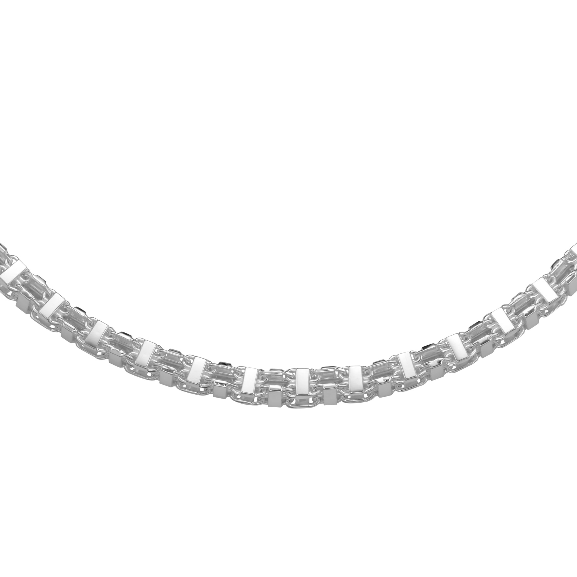 Smart Jewel Silberkette »Fantasiekette 4-kant diamantiert, massiv, Silber 925«