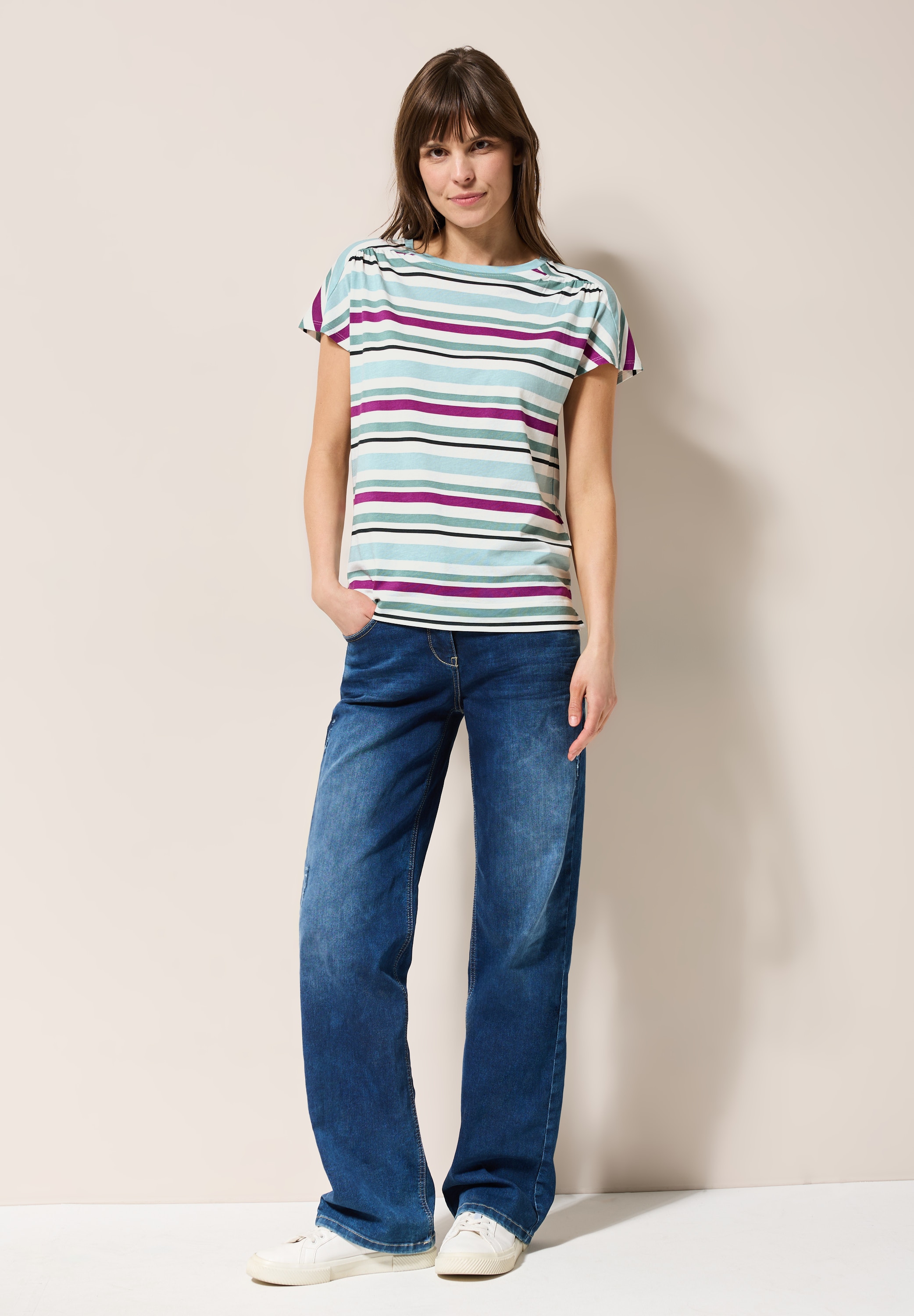 Cecil T-Shirt, im soften Baumwoll-Mix