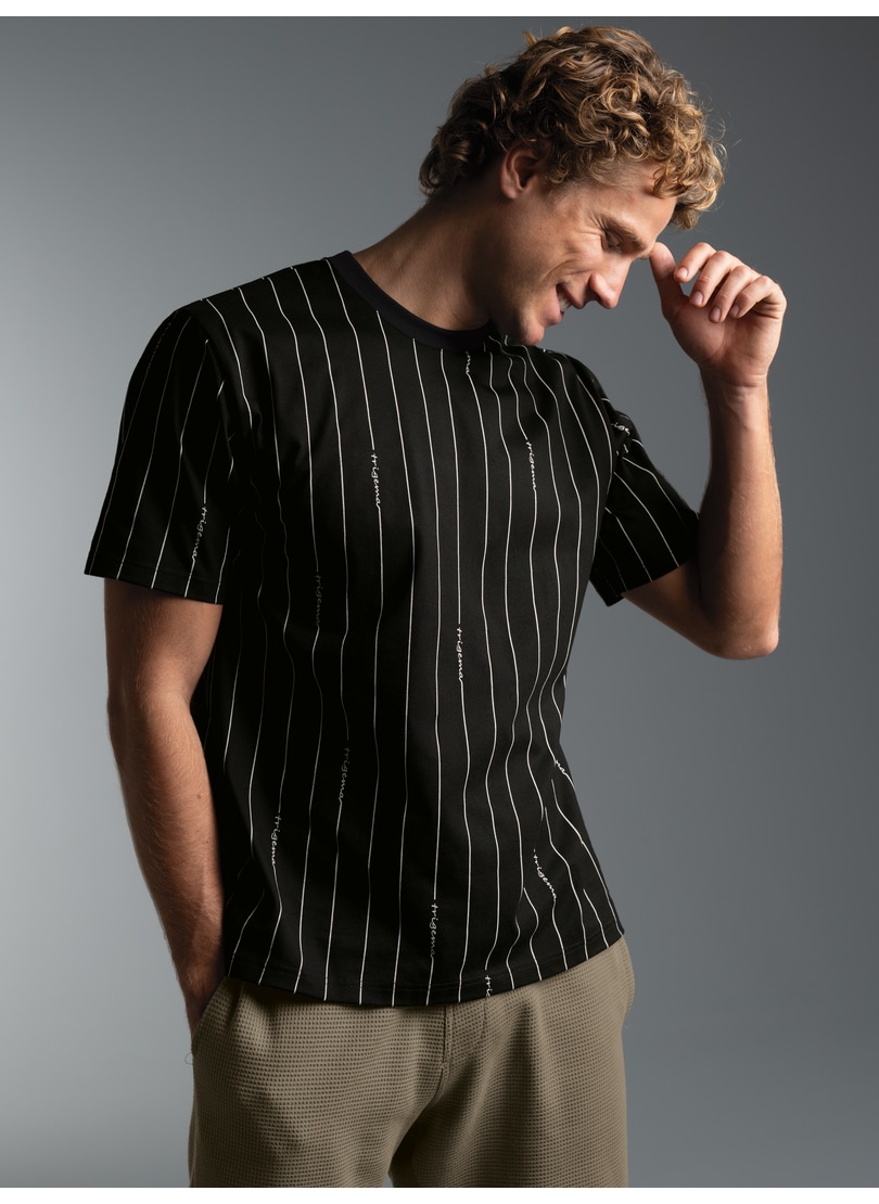 Trigema T-Shirt "TRIGEMA T-Shirt mit Allover Streifen-Muster" 1 günstig online kaufen