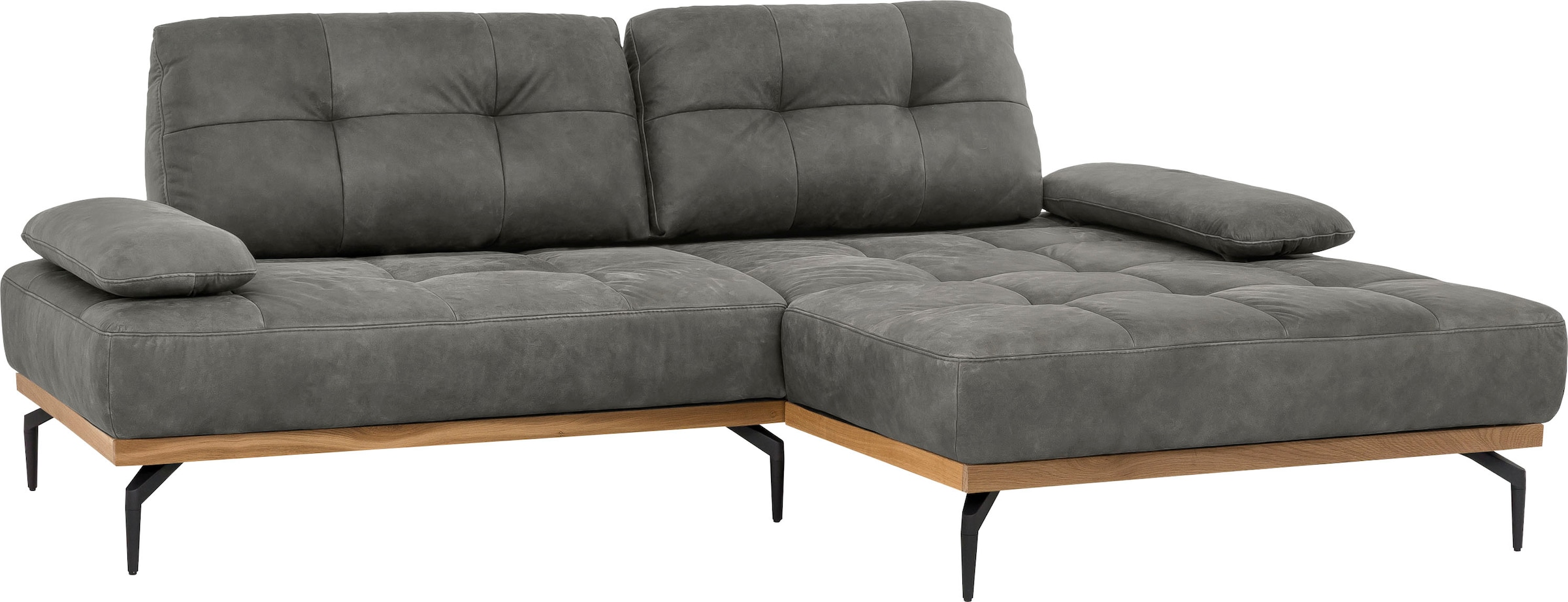 exxpo - sofa fashion Ecksofa »Falcone, L-Form«, inkl. Sitztiefenverstellung, Armlehnenverstellung, Metallfüße