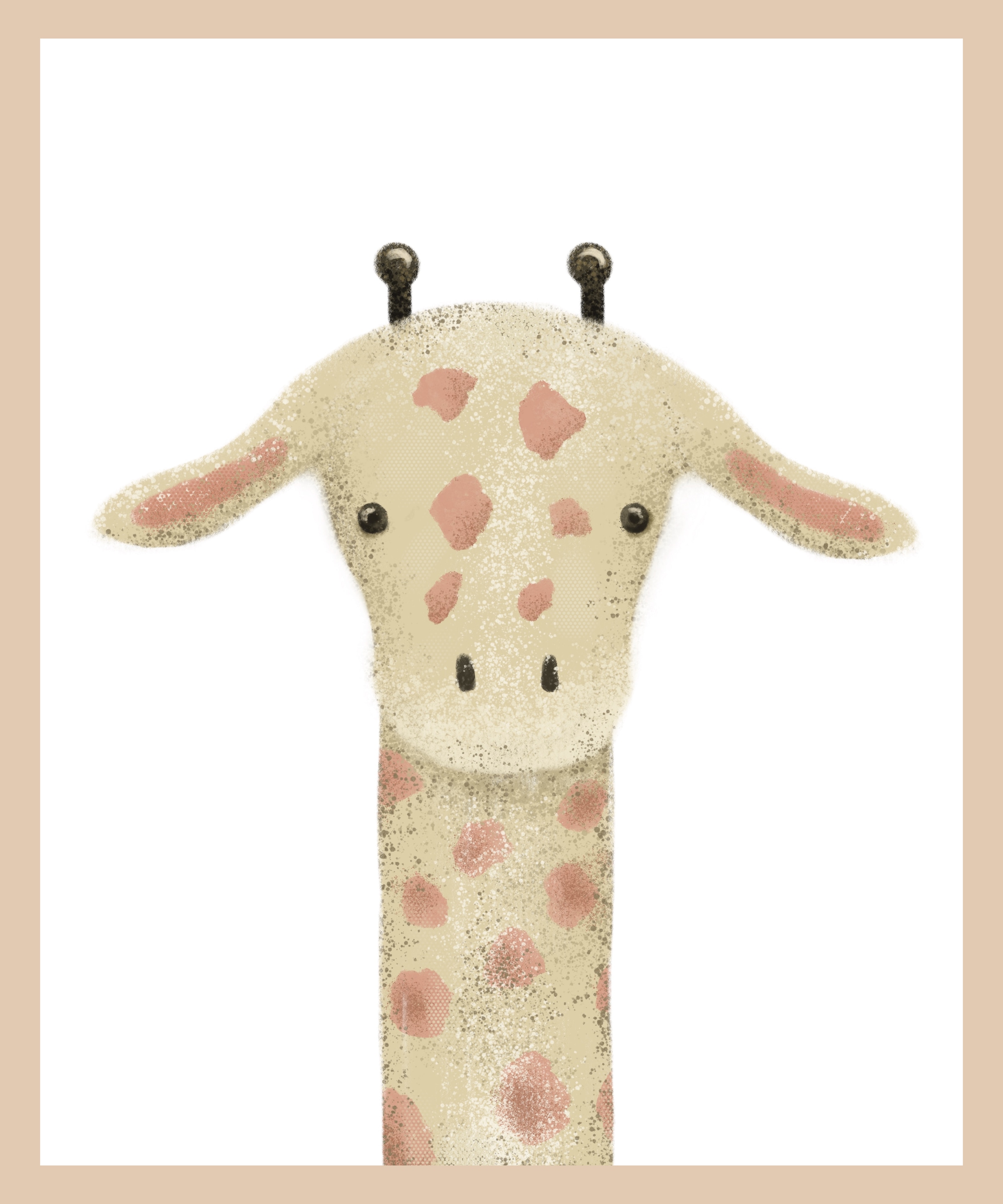 Lüttenhütt Bild mit Rahmen "oder Poster, Giraffenkopf", Fantasy-Giraffe-Gir günstig online kaufen