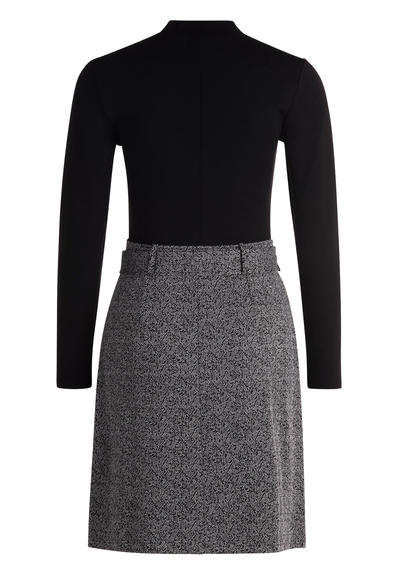 Zero Minikleid »zero Damen Minikleid 2 in 1 Optik Fischgrätenmuster«, Gürtel