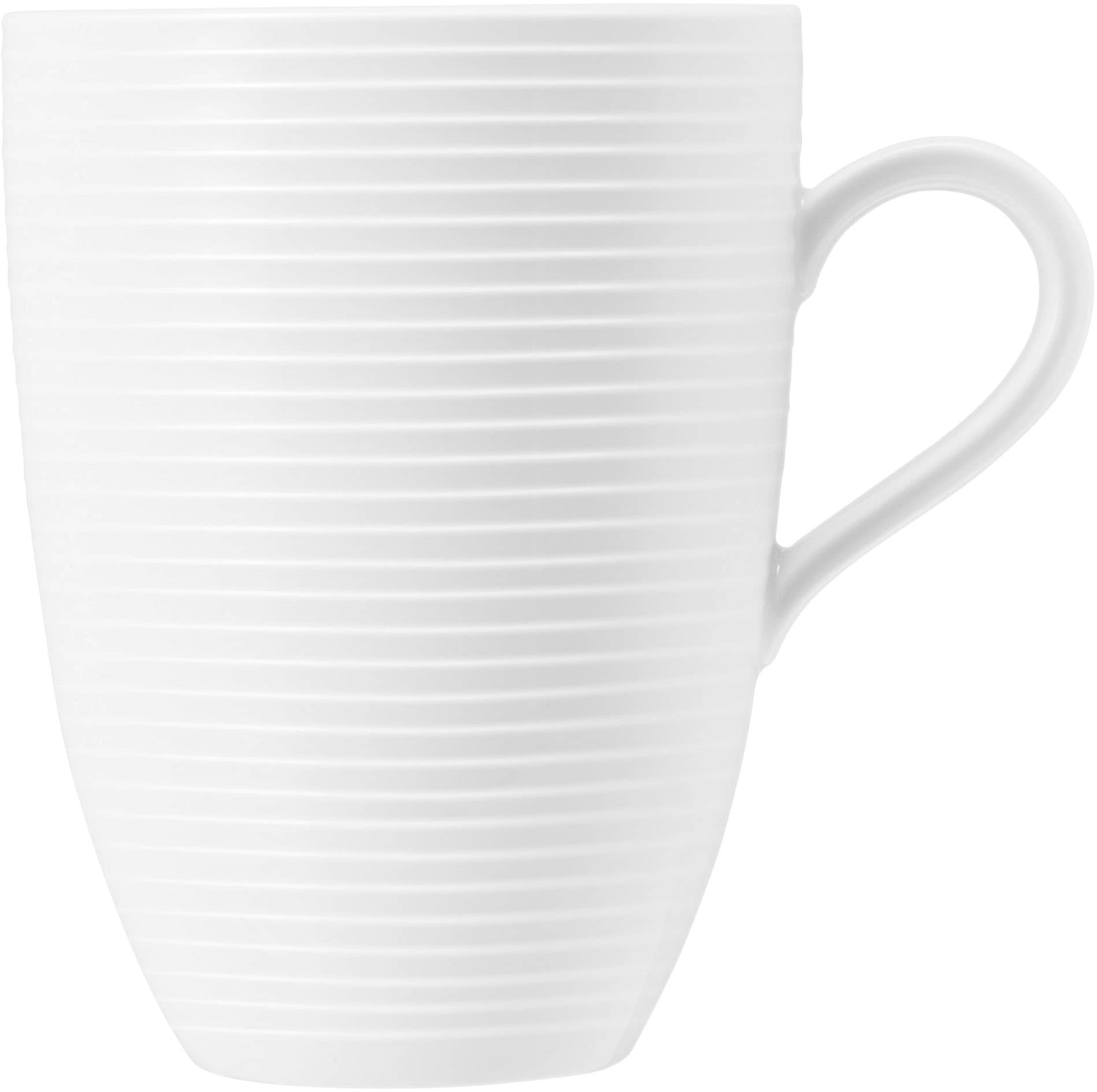 Seltmann Weiden Frühstücks-Geschirrset »Geschirr-Set, 18 Teile, Beat«, (Set, 18 tlg., 6x Frühstücksteller, 6x Schüssel, 6x Becher mit Henkel 0,35 l), Tassen, Untertassen, Teller, Made in Germany, 18 Teile, für 6 Personen