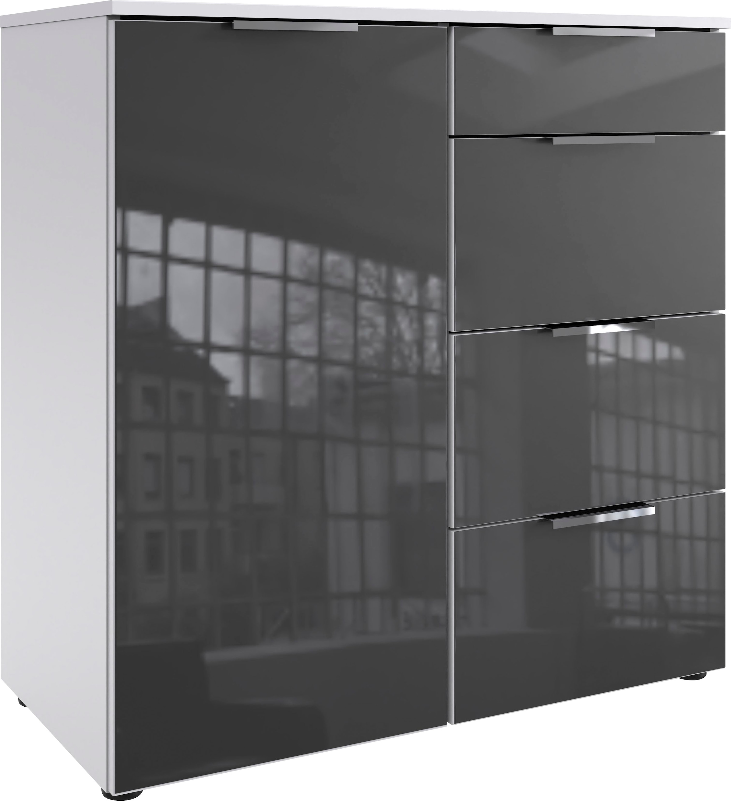 Wimex Kombikommode "Level36 C by fresh to go", mit Glaselementen auf der Front, soft-close Funktion, 81cm breit