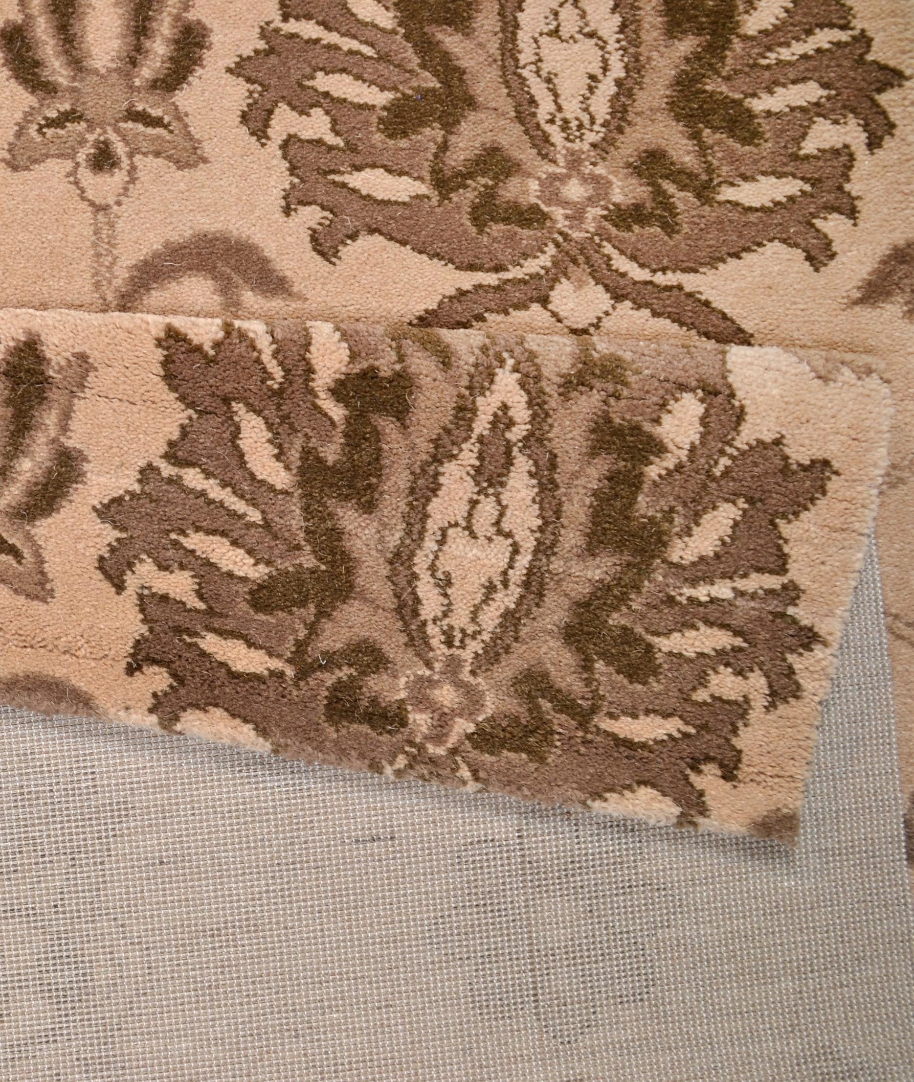 Teppich THEKO "Timeless 1" Gr. 4, beige, B:160cm H:12mm L:230cm, Kunstfaser, Schurwolle, Teppiche, Teppich, Kurzflor, florales Design, 80% Schurwolle, Wohnzimmer 3