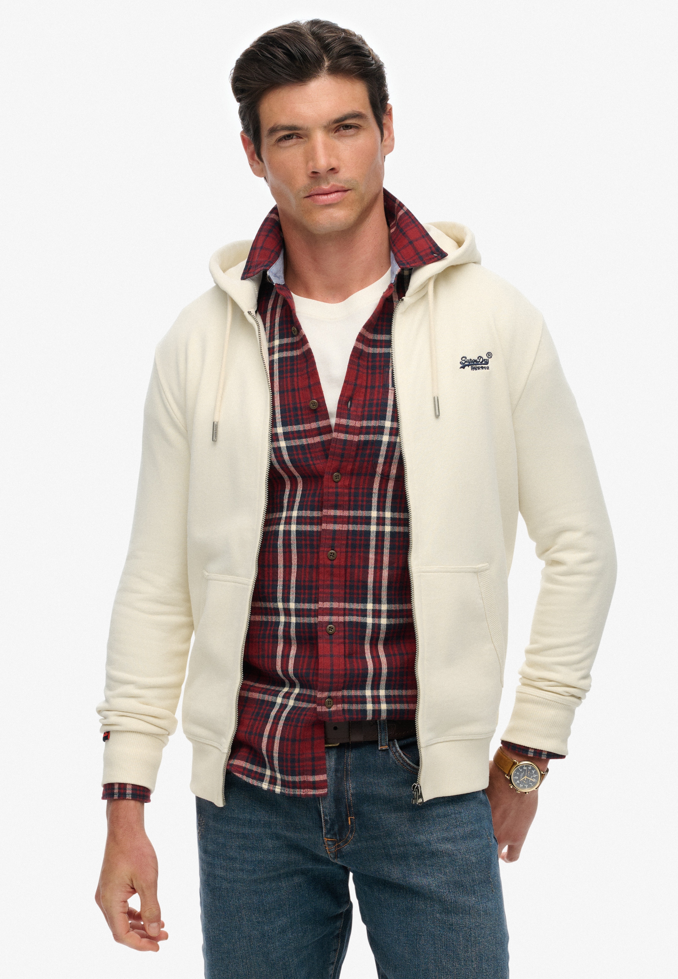 Superdry Kapuzensweatjacke "ESSENTIAL LOGO ZIP HOODIE HB" günstig online kaufen